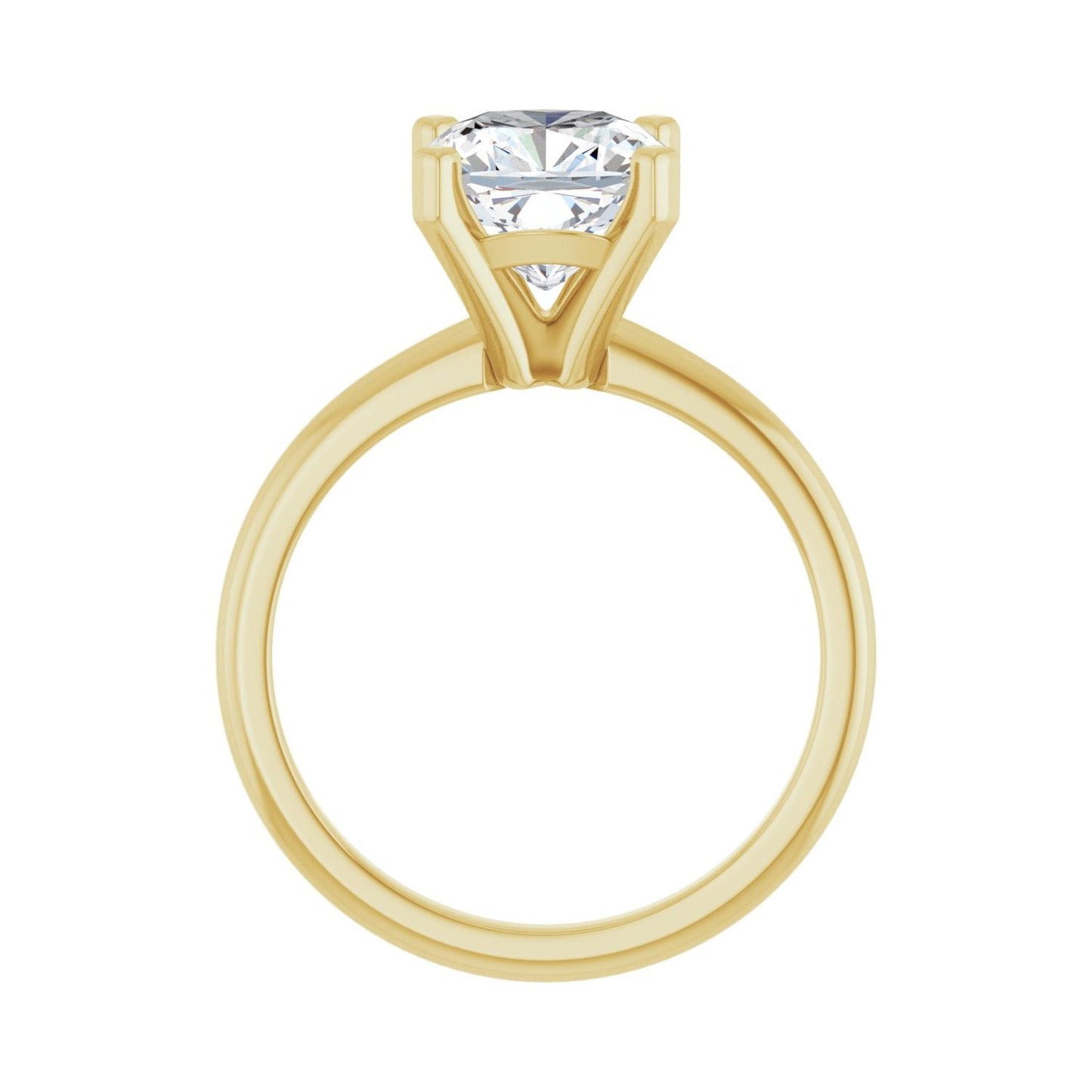 Cushion Engagement Ring | Metal Type=14K Yellow Gold | Center Stone Size=3 CT | Image 2
