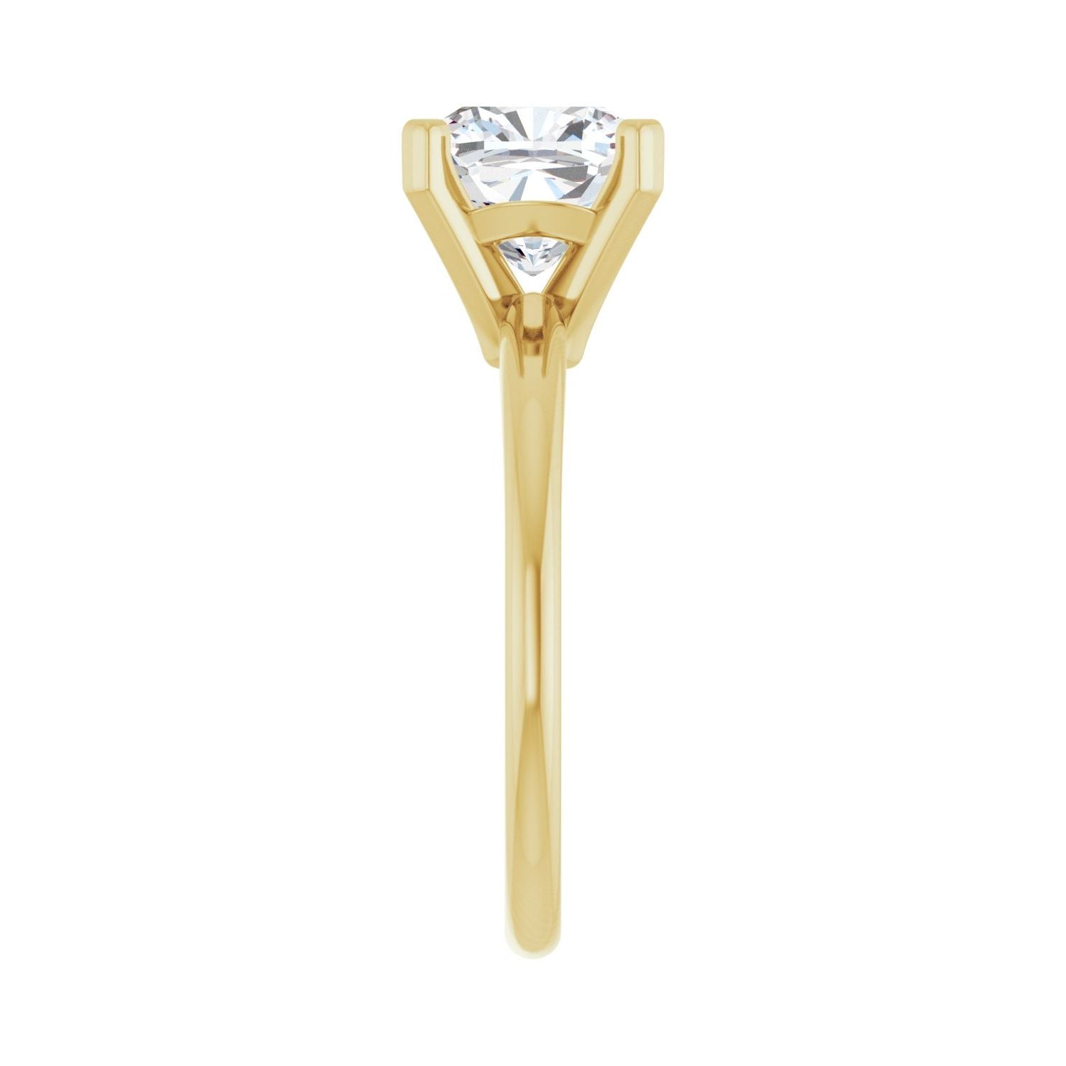 Cushion Engagement Ring | Metal Type=14K Yellow Gold | Center Stone Size=3 CT | Image 4