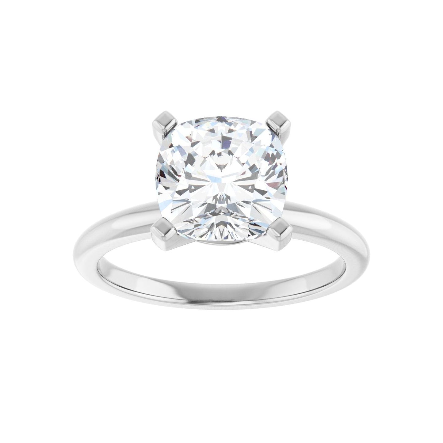 Cushion Engagement Ring | Metal Type=14K White Gold | Center Stone Size=3 CT | Image 3
