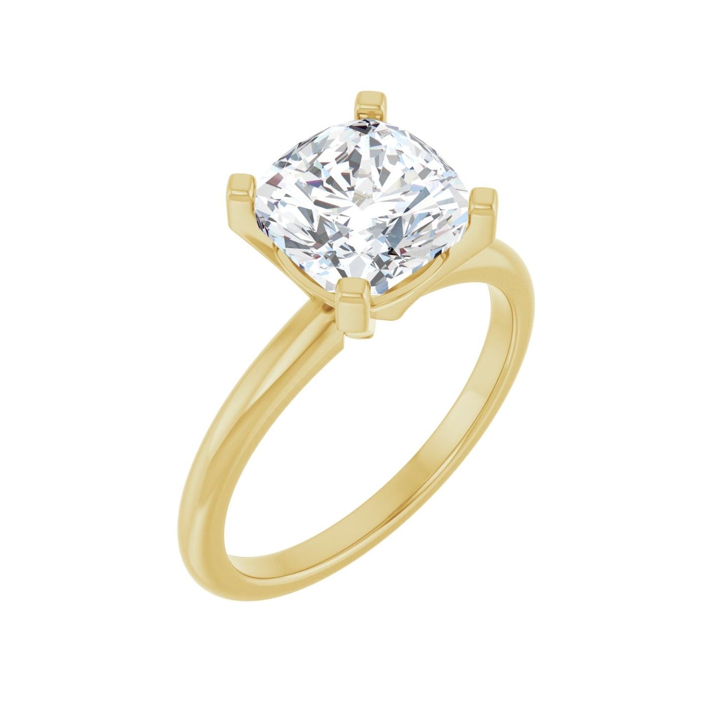 Cushion Engagement Ring | Metal Type=14K Yellow Gold | Center Stone Size=3 CT | Image 1