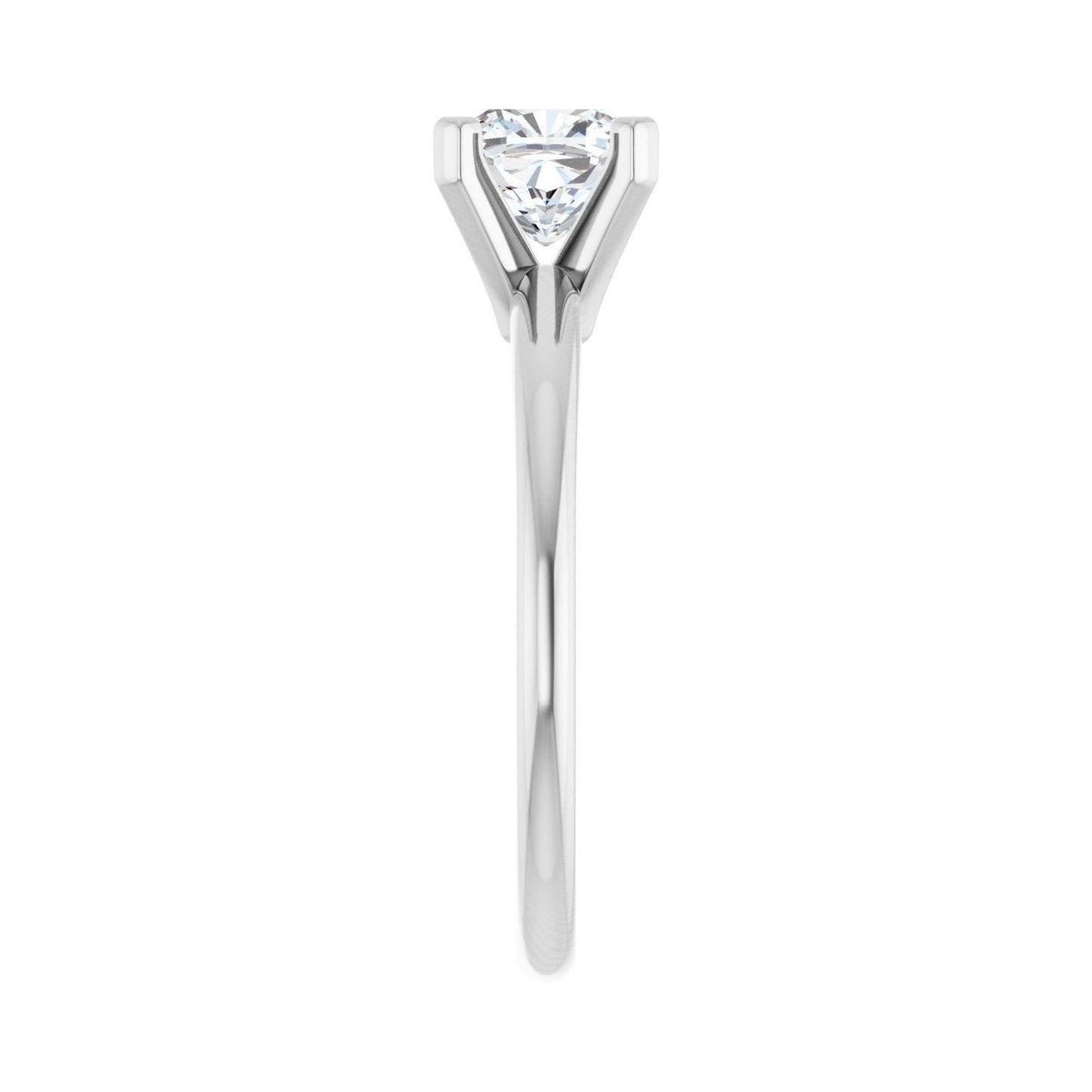 Cushion Engagement Ring | Metal Type=14K White Gold | Center Stone Size=1 CT | Image 4
