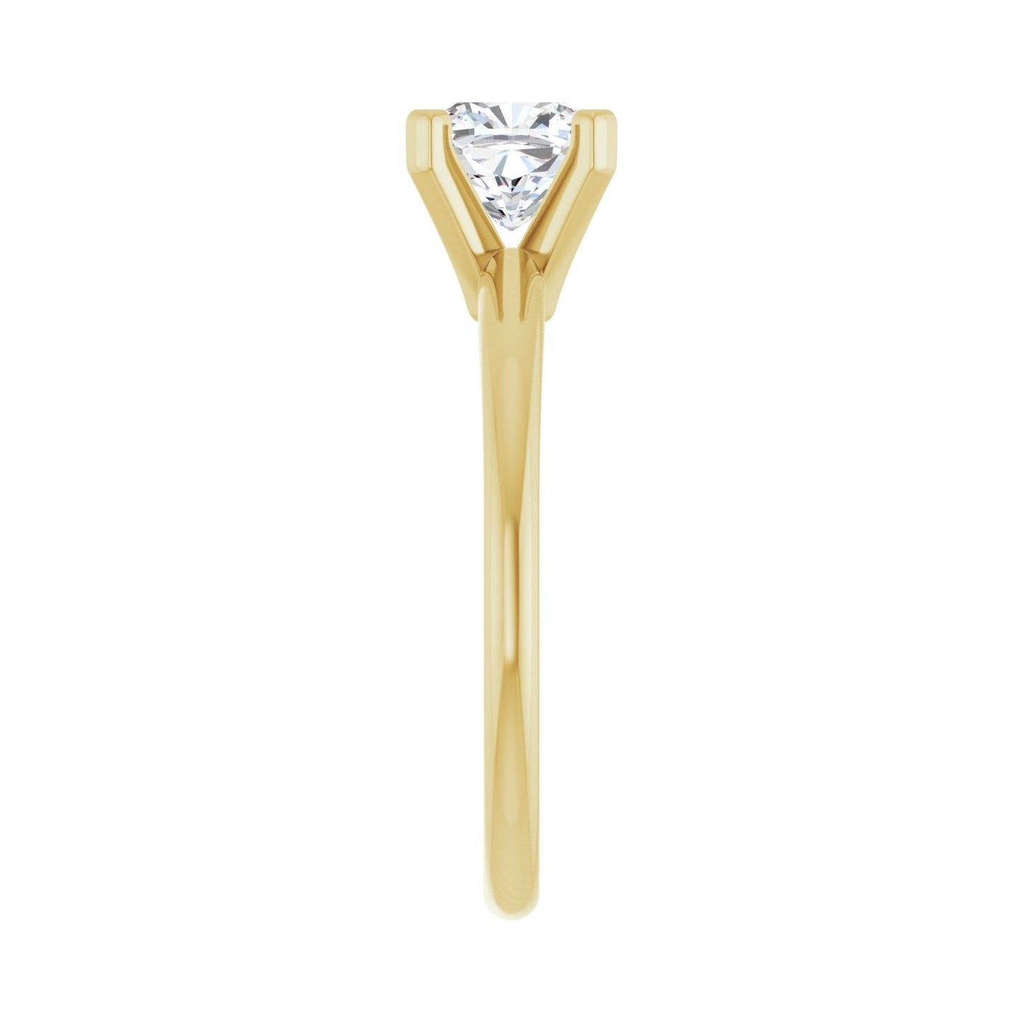 Cushion Engagement Ring | Metal Type=14K Yellow Gold | Center Stone Size=1 CT | Image 4
