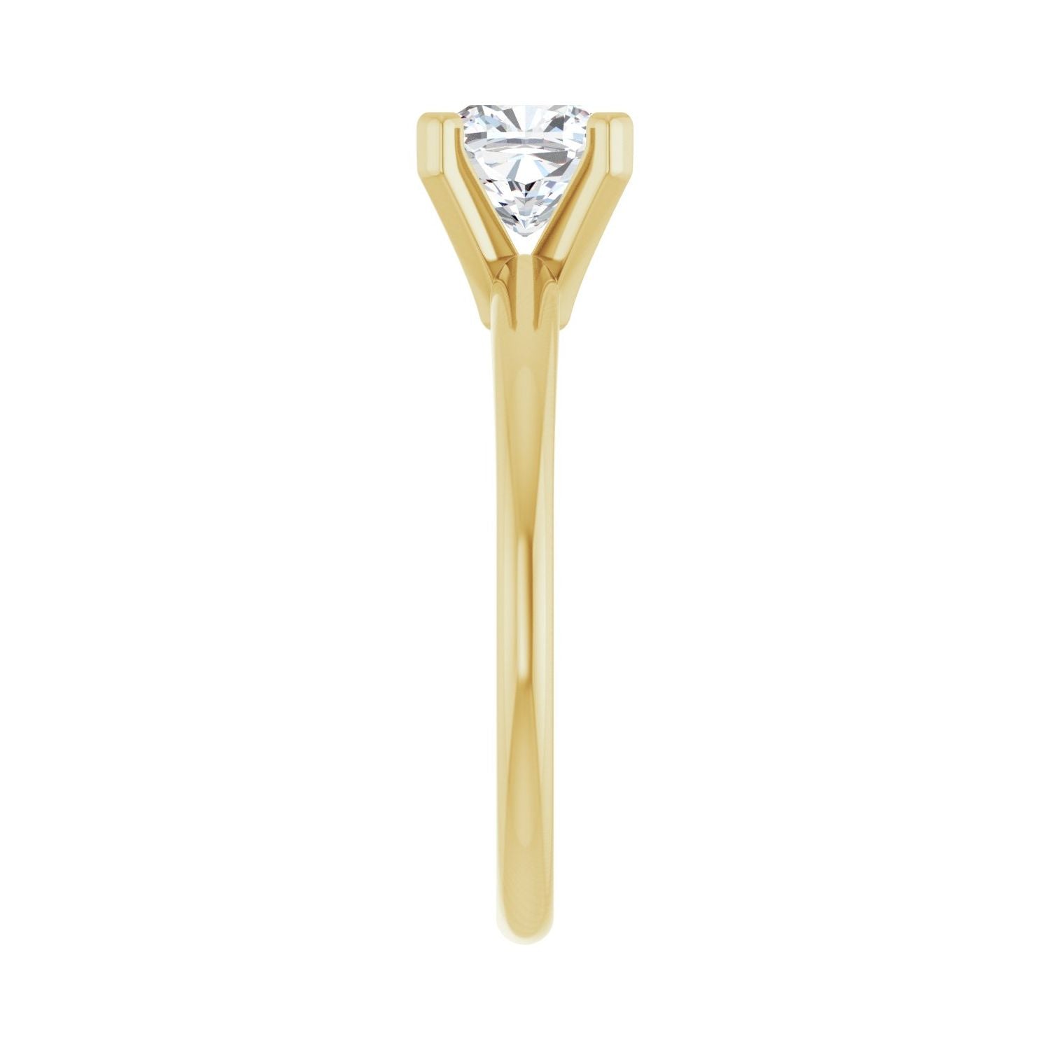 Cushion Engagement Ring | Metal Type=14K Yellow Gold | Center Stone Size=1 CT | Image 4
