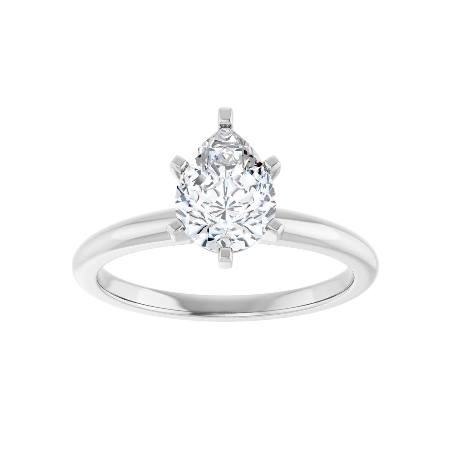 Pear Engagement Ring | Metal Type=14K White Gold | Center Stone Size=1.5 CT | Image 3