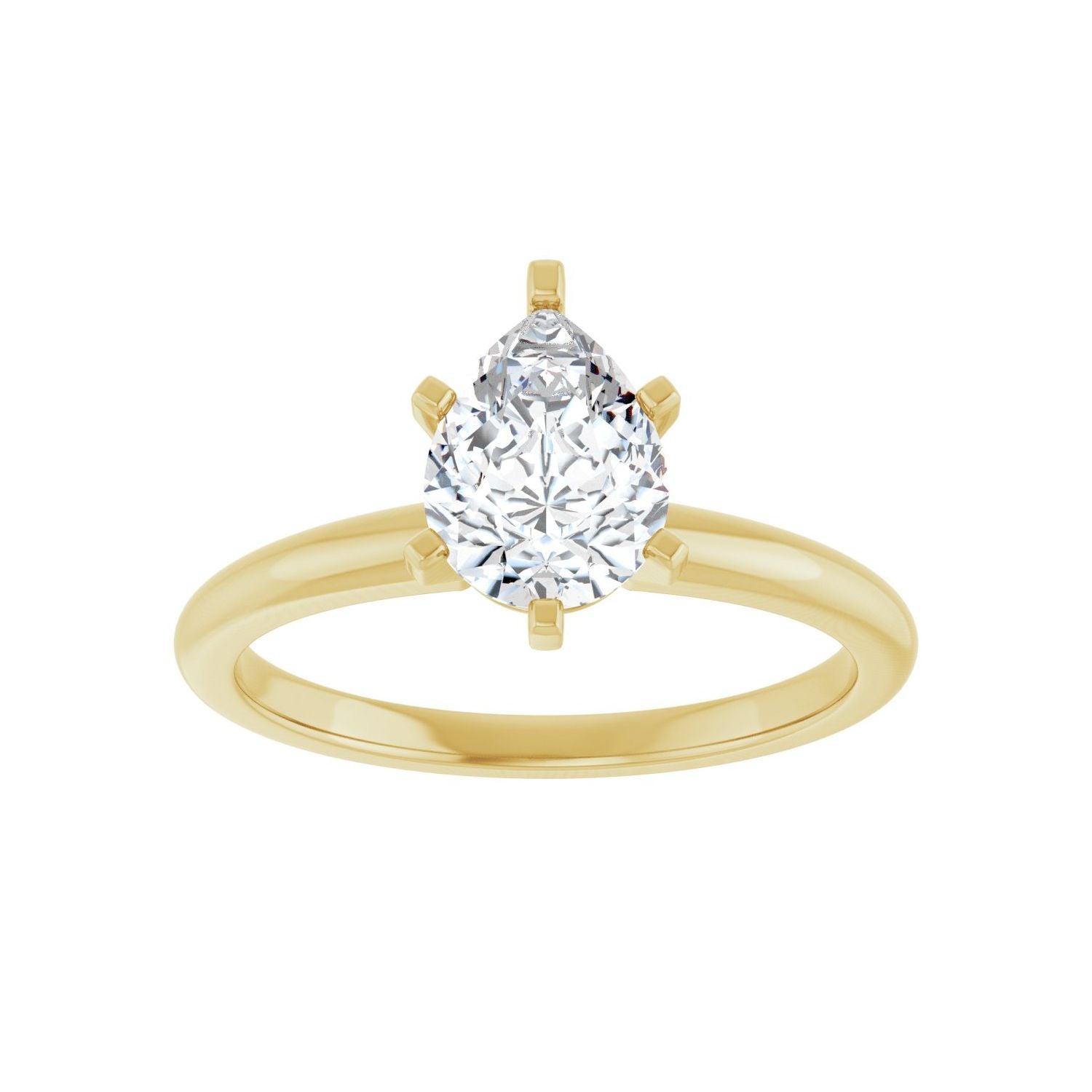 Pear Engagement Ring | Metal Type=14K Yellow Gold | Center Stone Size=1.5 CT | Image 3