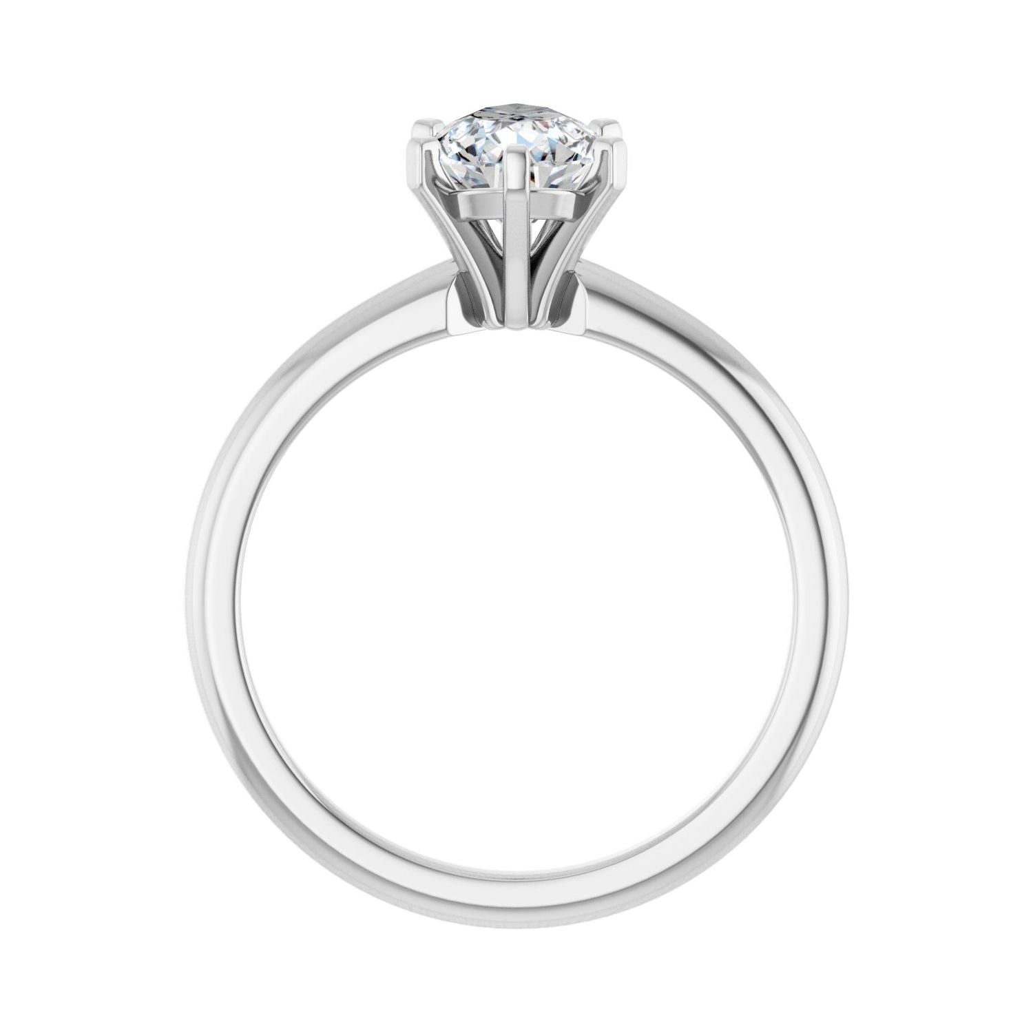 Pear Engagement Ring | Metal Type=14K White Gold | Center Stone Size=1.5 CT | Image 2