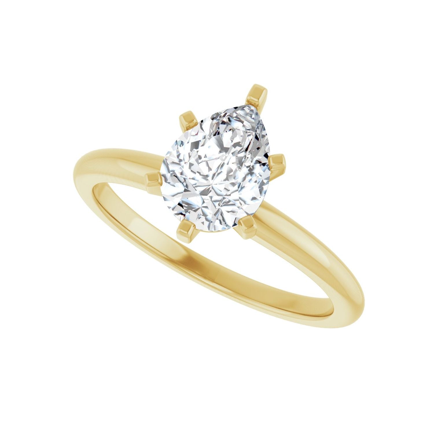 Pear Engagement Ring | Metal Type=14K Yellow Gold | Center Stone Size=1.5 CT | Image 5