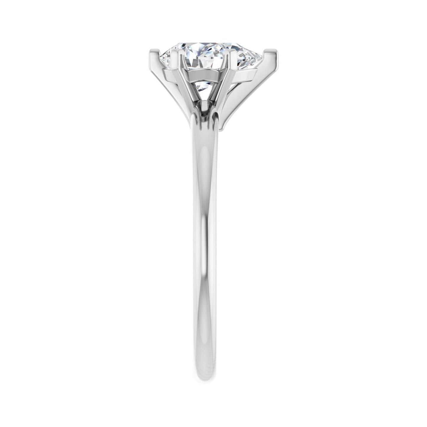 Pear Engagement Ring | Metal Type=14K White Gold | Center Stone Size=1.5 CT | Image 4