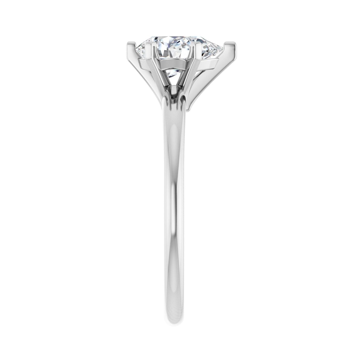 Pear Engagement Ring | Metal Type=14K White Gold | Center Stone Size=1.5 CT | Image 4