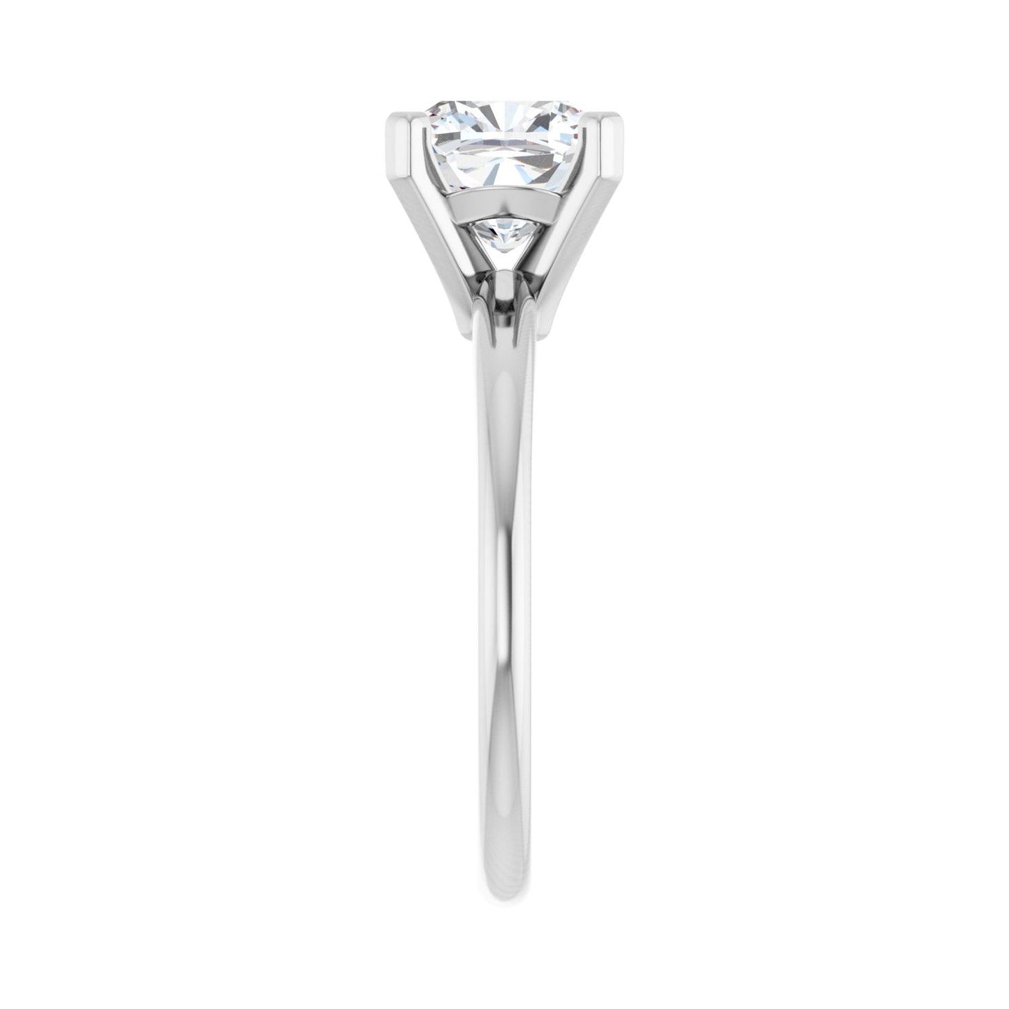 Cushion Engagement Ring | Metal Type=14K White Gold | Center Stone Size=2.5 CT | Image 4