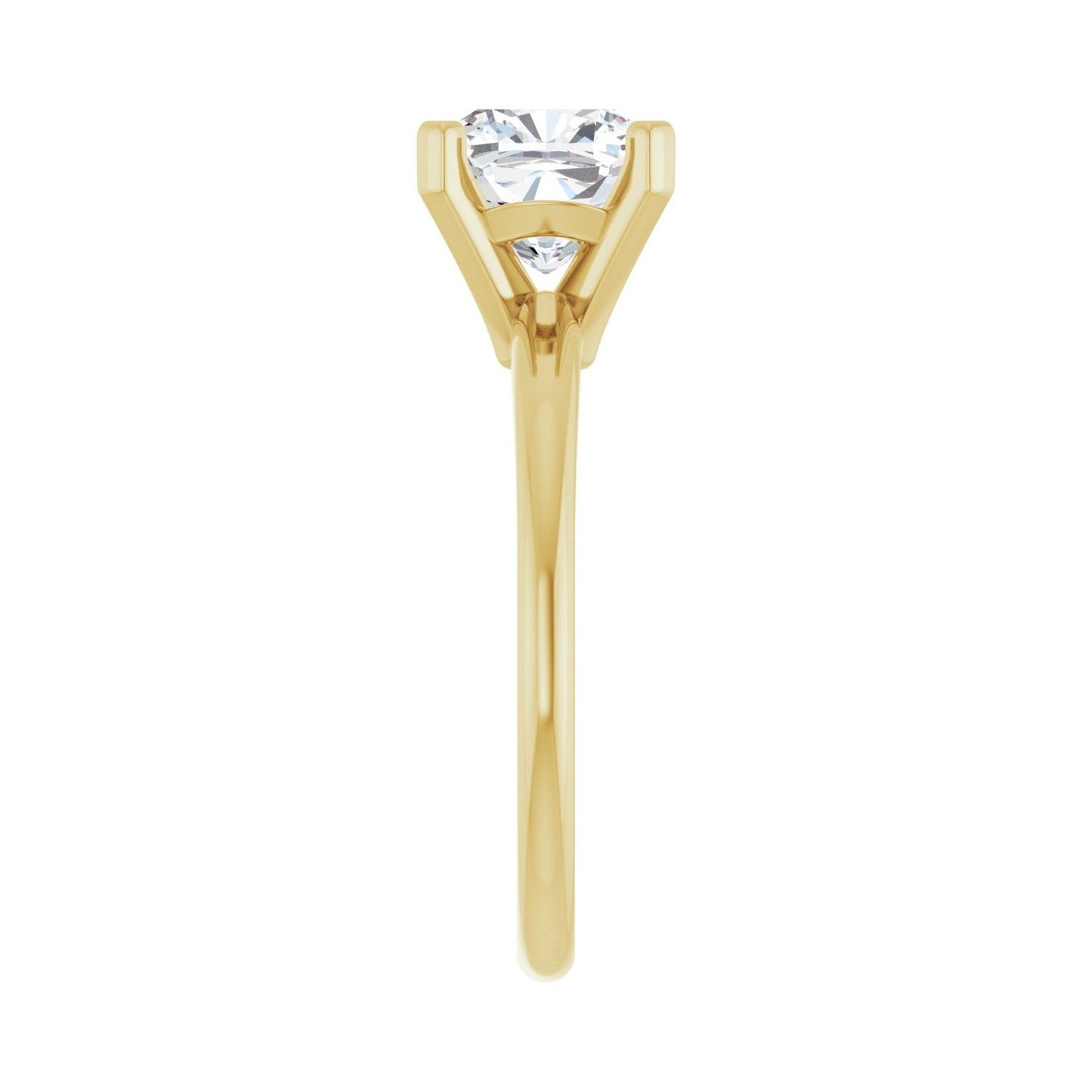 Cushion Engagement Ring | Metal Type=14K Yellow Gold | Center Stone Size=2.5 CT | Image 4