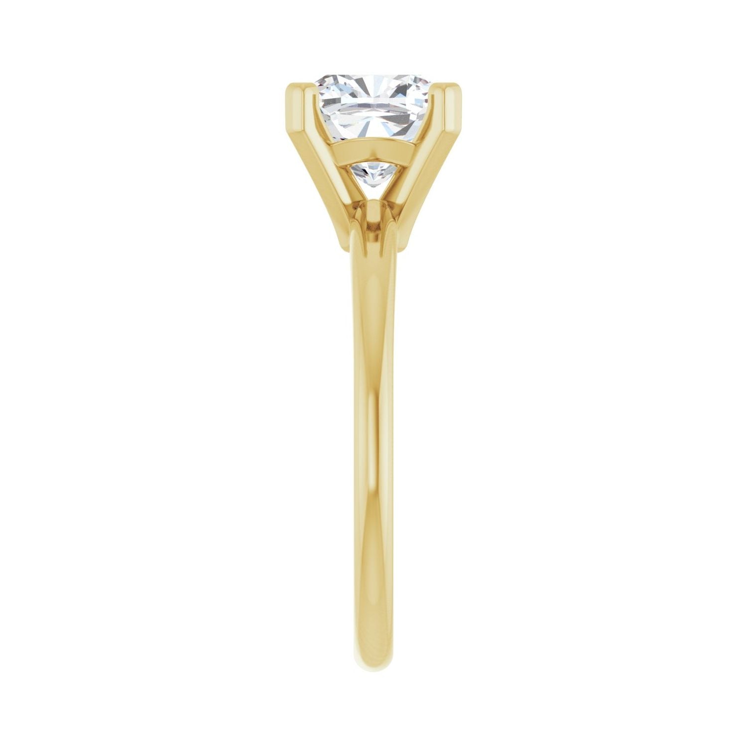 Cushion Engagement Ring | Metal Type=14K Yellow Gold | Center Stone Size=2.5 CT | Image 4