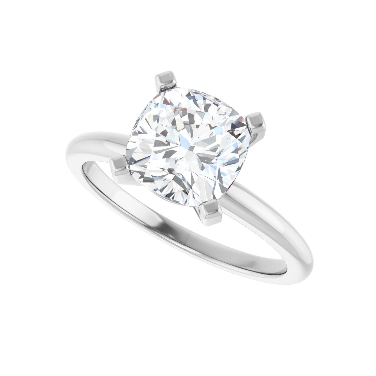 Cushion Engagement Ring | Metal Type=14K White Gold | Center Stone Size=2.5 CT | Image 5