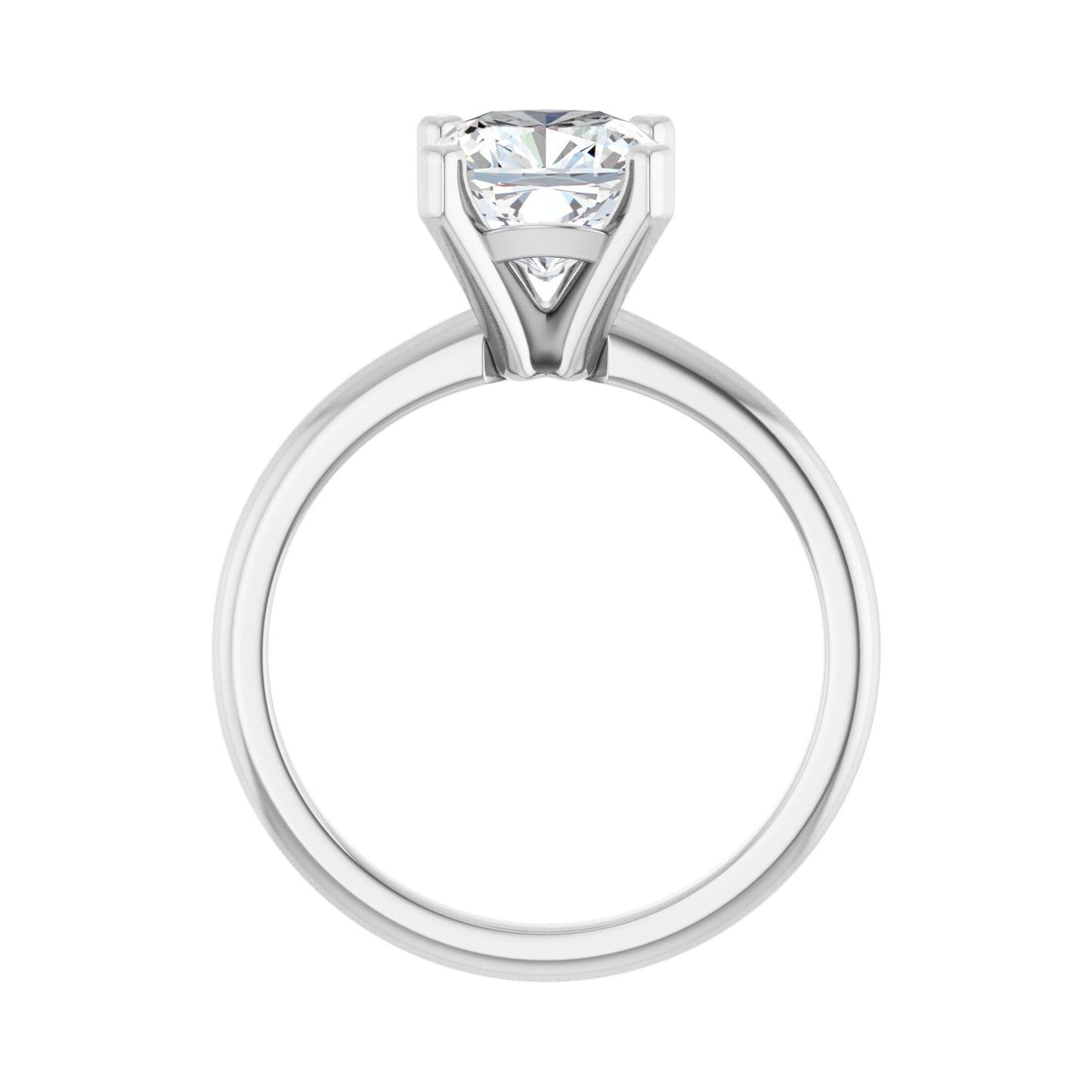 Cushion Engagement Ring | Metal Type=14K White Gold | Center Stone Size=2.5 CT | Image 2