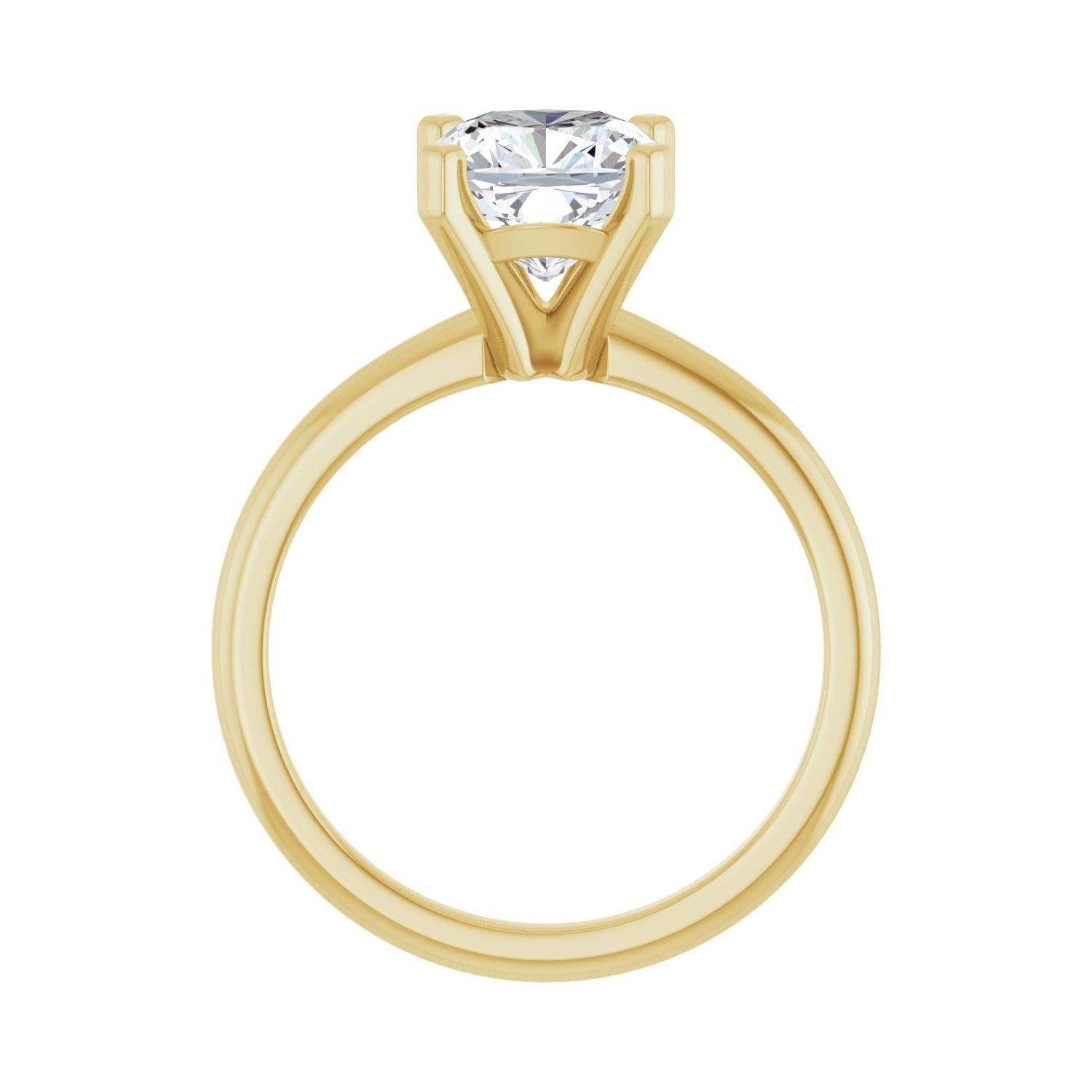 Cushion Engagement Ring | Metal Type=14K Yellow Gold | Center Stone Size=2.5 CT | Image 2