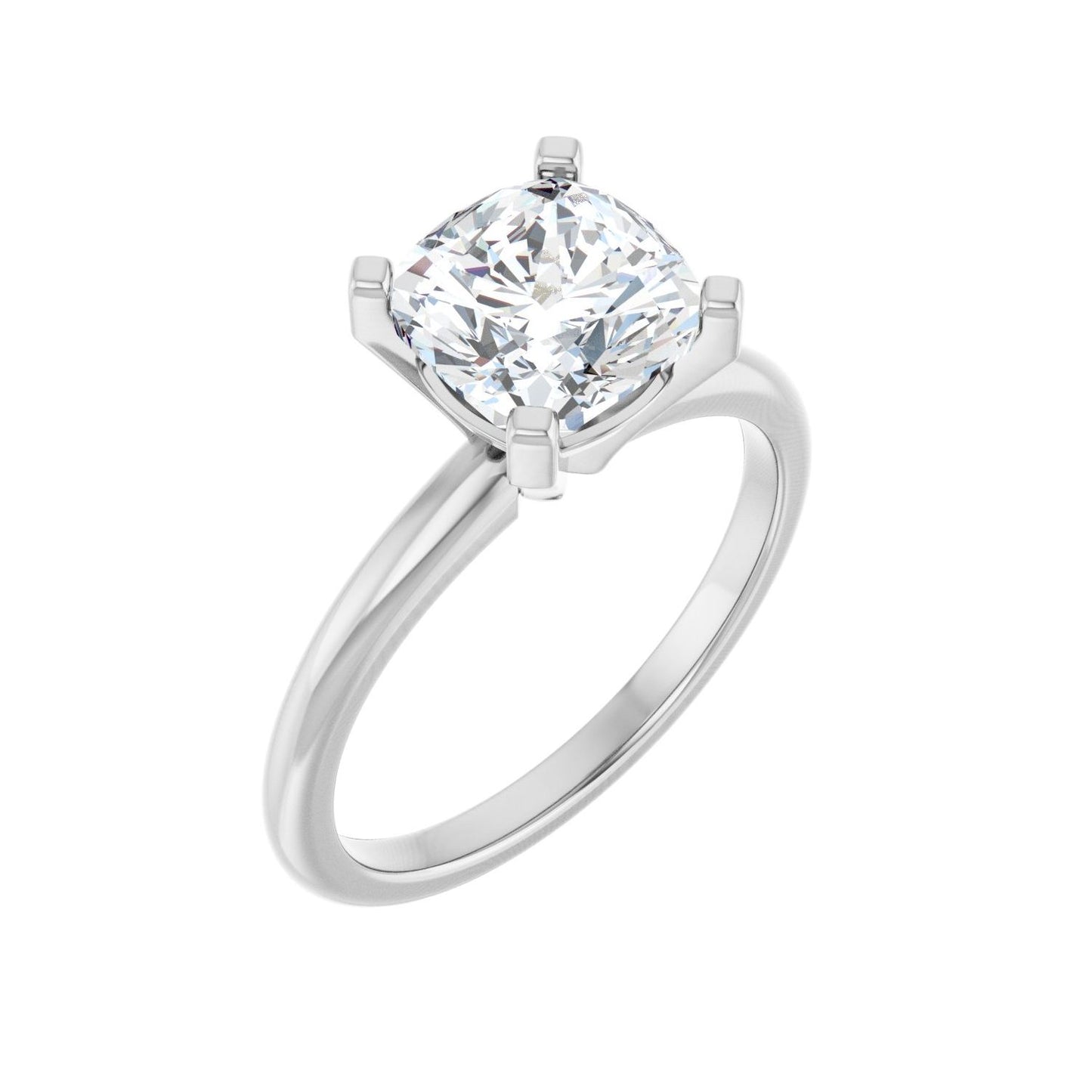 Cushion Engagement Ring | Metal Type=14K White Gold | Center Stone Size=2.5 CT | Image 1