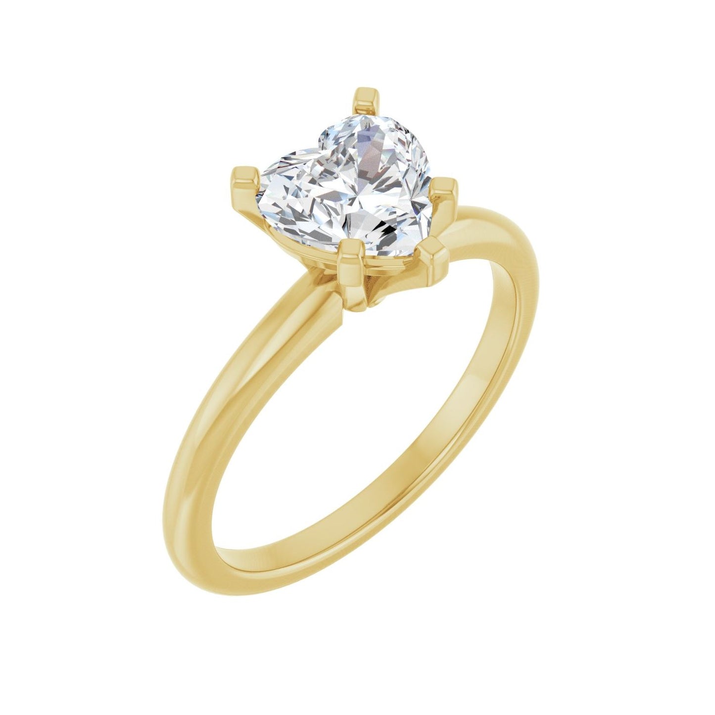 Heart Engagement Ring | Metal Type=14K Yellow Gold | Center Stone Size=1 CT | Image 1
