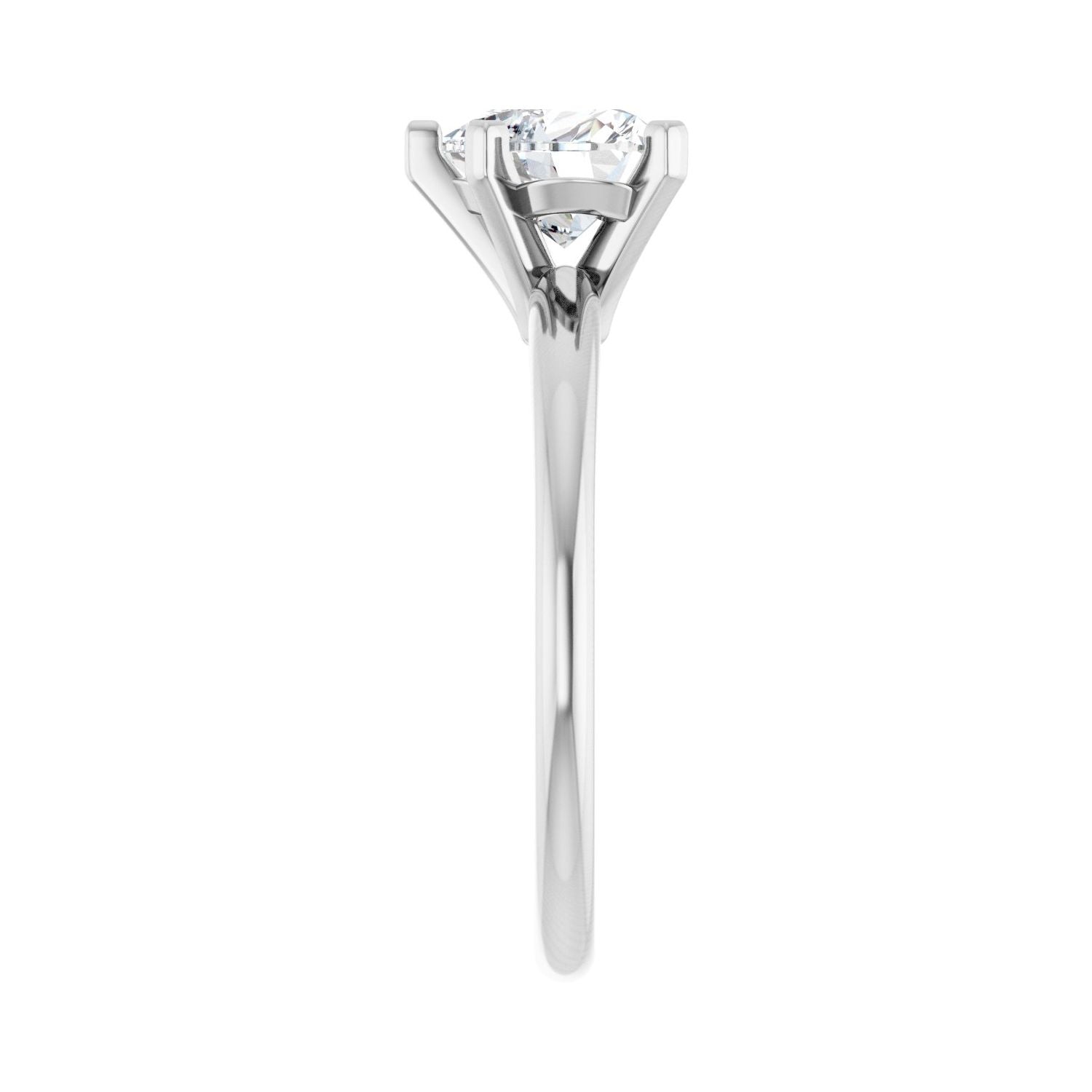 Heart Engagement Ring | Metal Type=14K White Gold | Center Stone Size=1 CT | Image 4