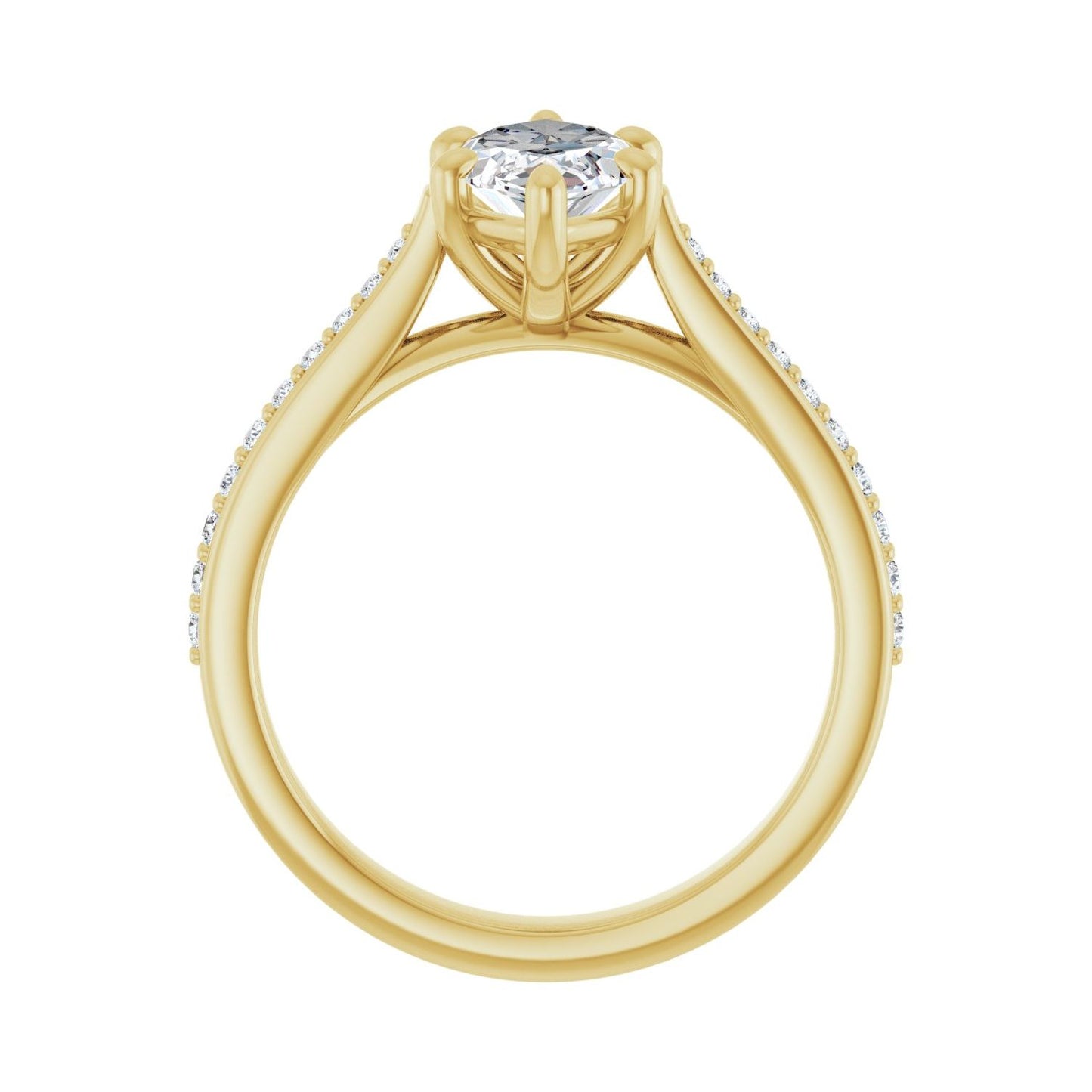 Marquise Engagement Ring | Metal Type=14K Yellow Gold | Center Stone Size=1.5 CT | Image 2