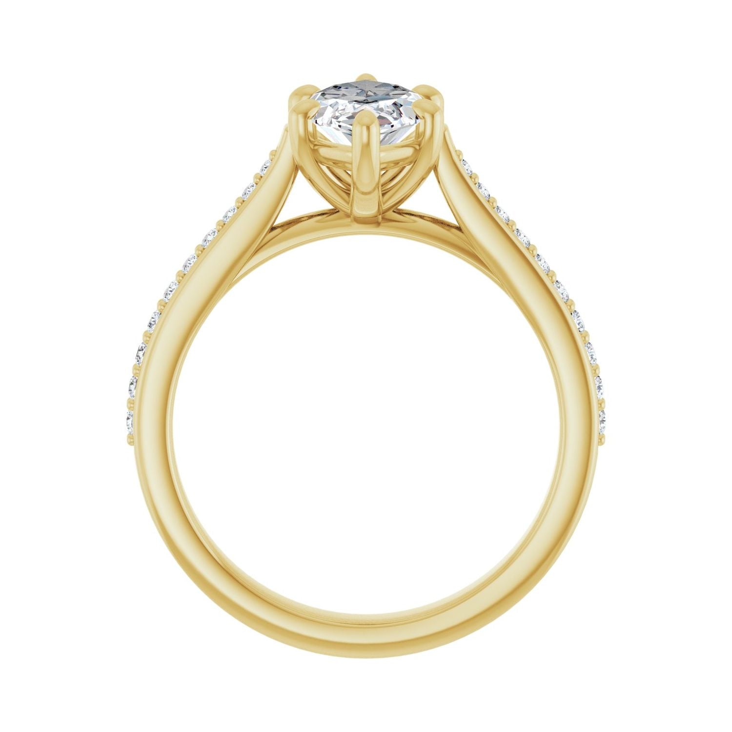 Marquise Engagement Ring | Metal Type=14K Yellow Gold | Center Stone Size=1.5 CT | Image 2