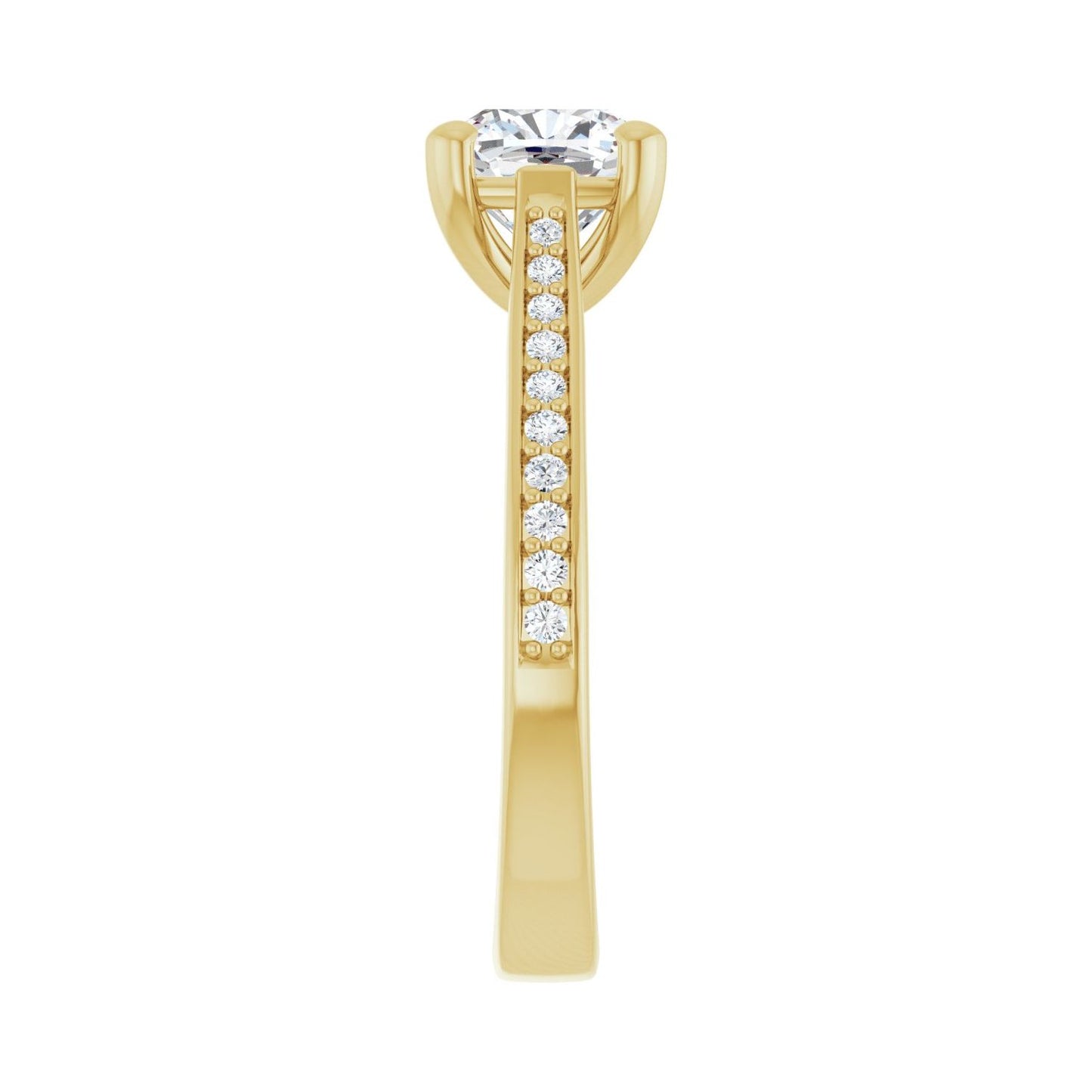 Cushion Engagement Ring | Metal Type=14K Yellow Gold | Center Stone Size=1.5 CT | Image 4