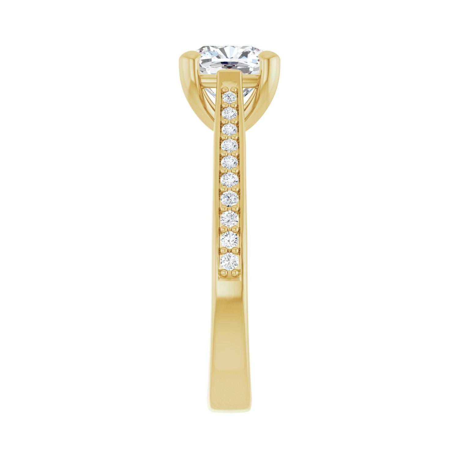 Cushion Engagement Ring | Metal Type=14K Yellow Gold | Center Stone Size=1.5 CT | Image 4