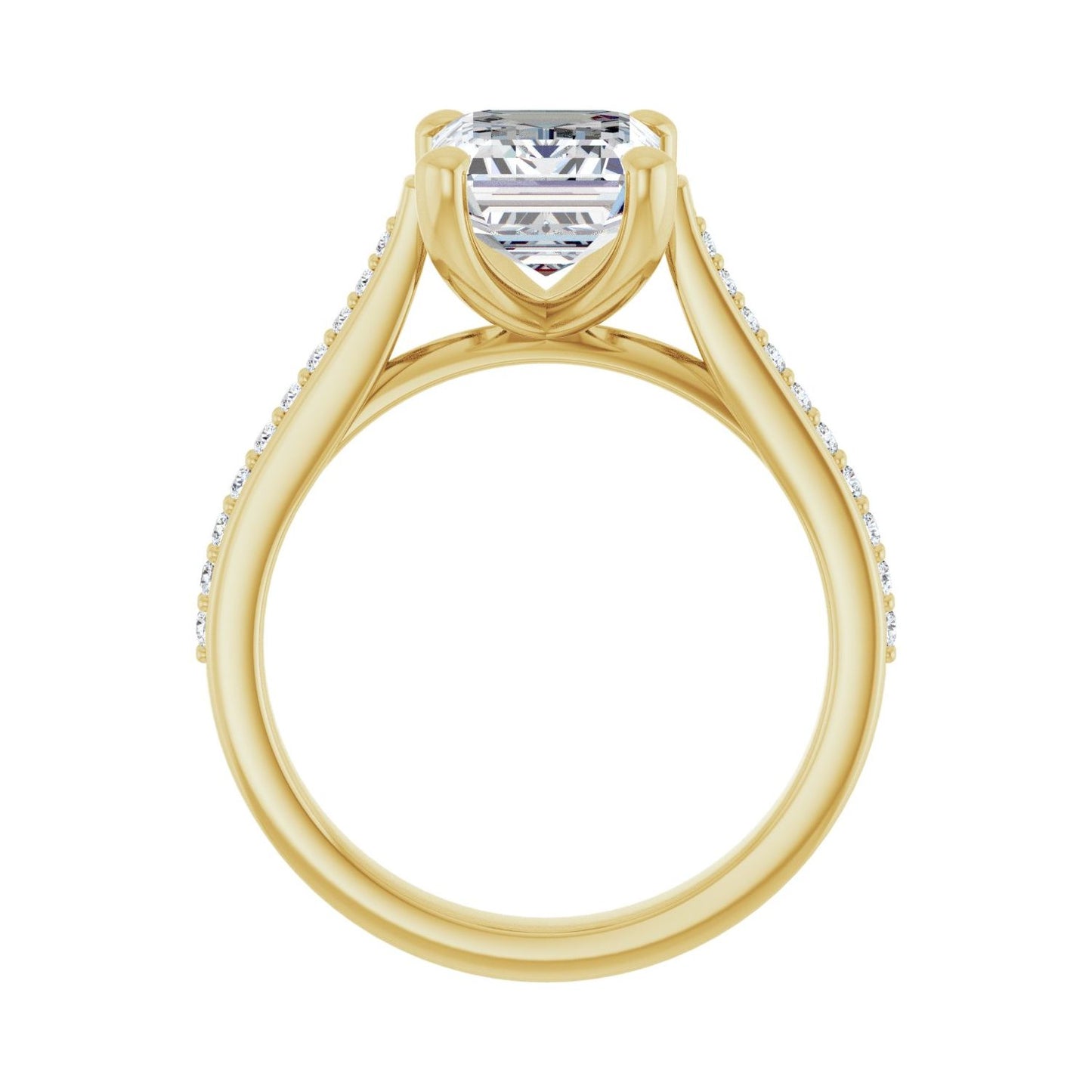 Emerald Engagement Ring | Metal Type=14K Yellow Gold | Center Stone Size=2.5 CT | Image 2