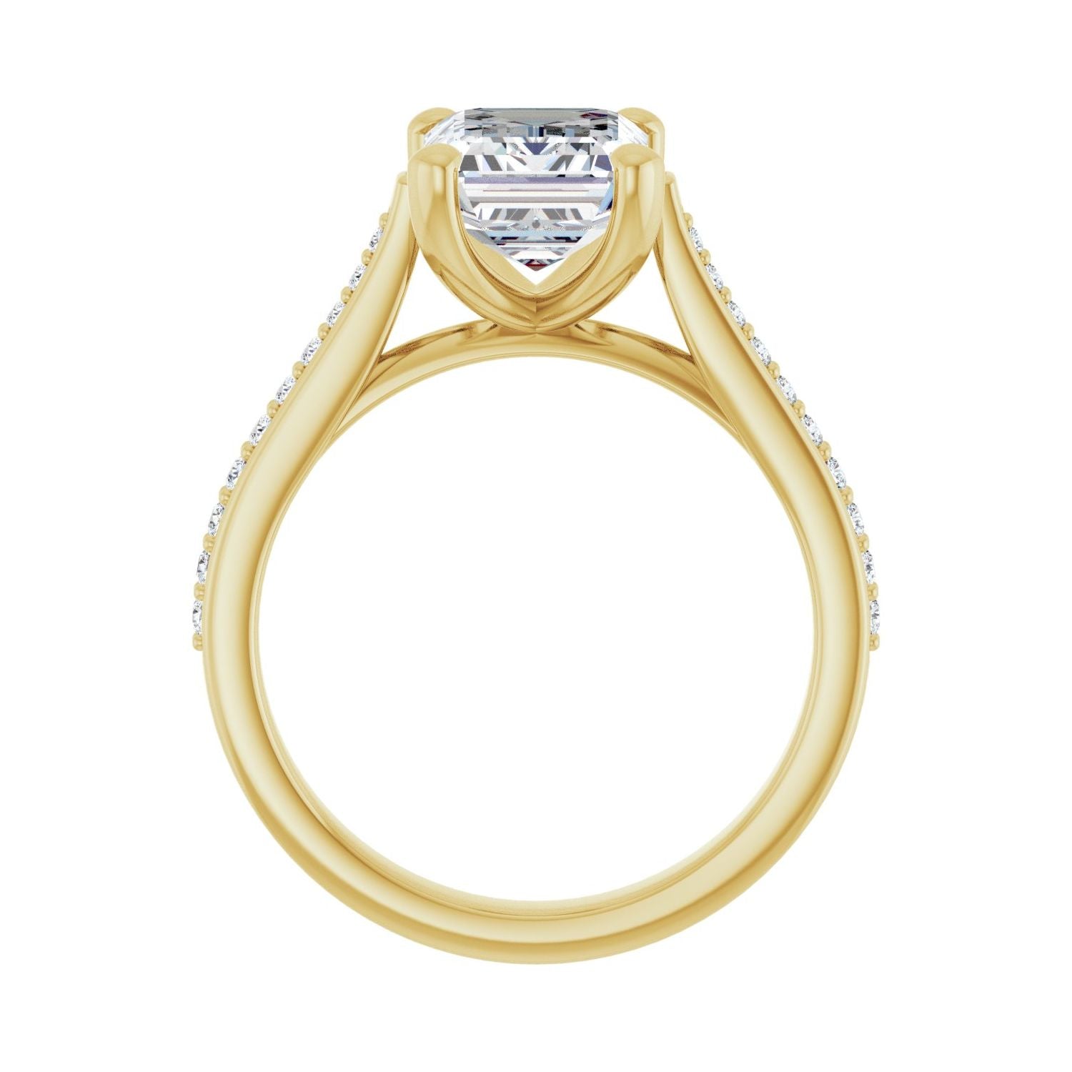 Emerald Engagement Ring | Metal Type=14K Yellow Gold | Center Stone Size=2.5 CT | Image 2