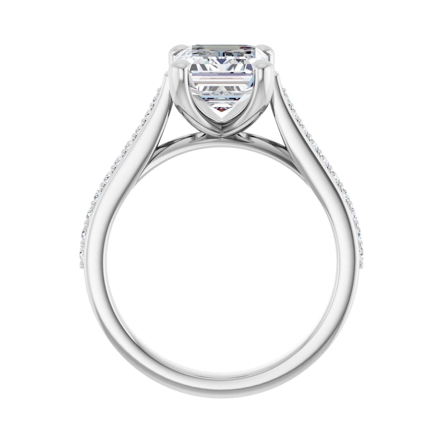 Emerald Engagement Ring | Metal Type=14K White Gold | Center Stone Size=2.5 CT | Image 2