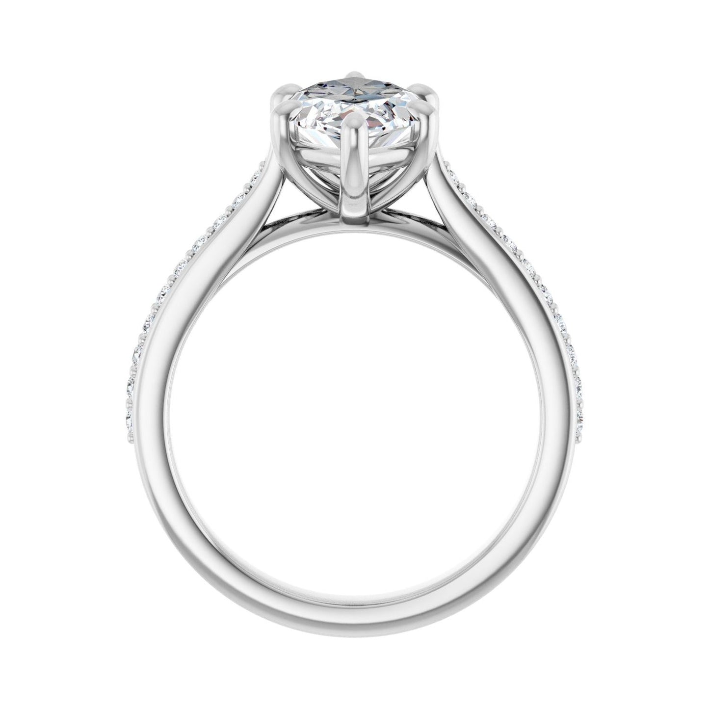 Marquise Engagement Ring | Metal Type=14K White Gold | Center Stone Size=2.5 CT | Image 2