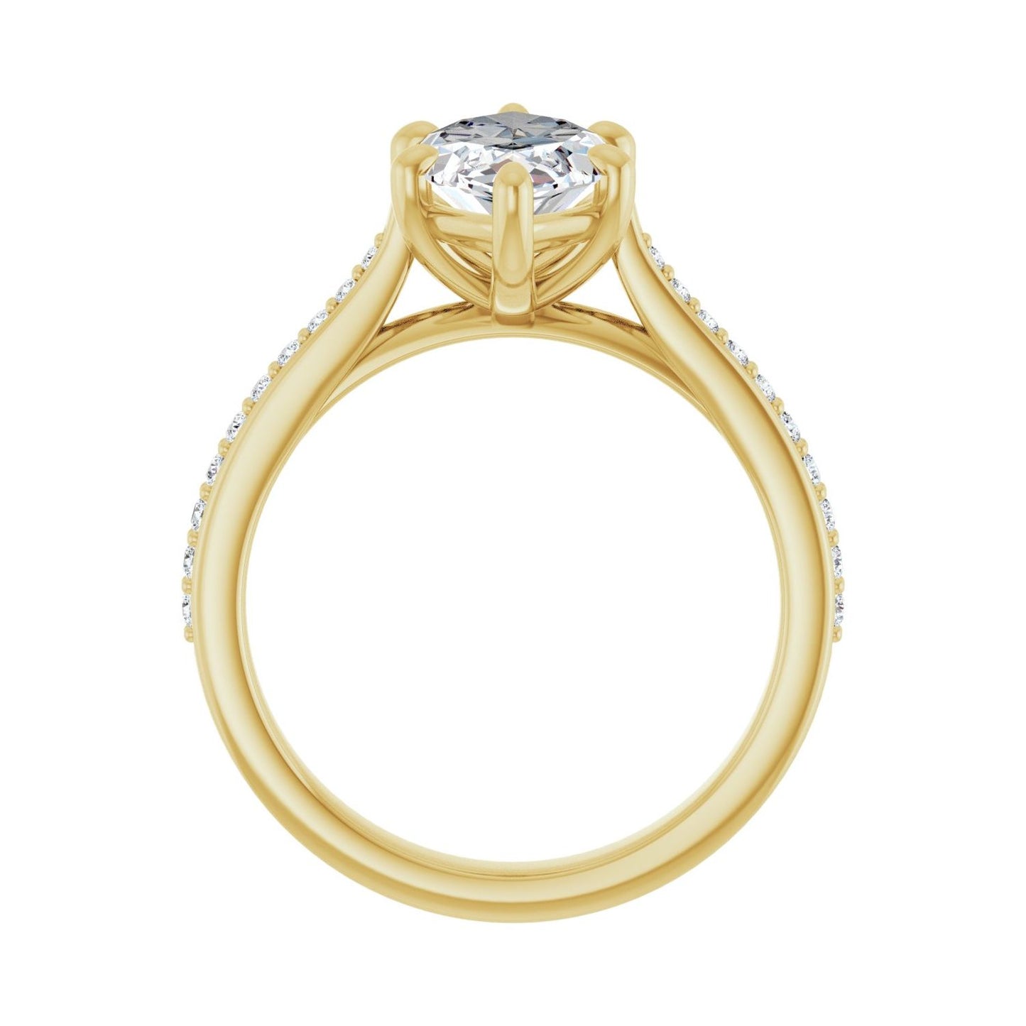 Marquise Engagement Ring | Metal Type=14K Yellow Gold | Center Stone Size=2.5 CT | Image 2