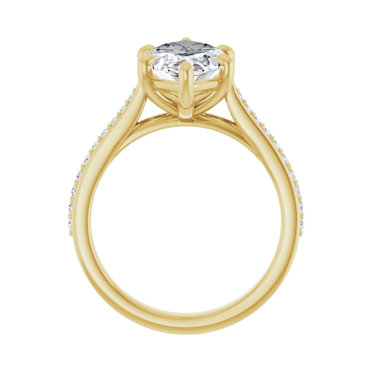 Marquise Engagement Ring | Metal Type=14K Yellow Gold | Center Stone Size=3 CT | Image 2