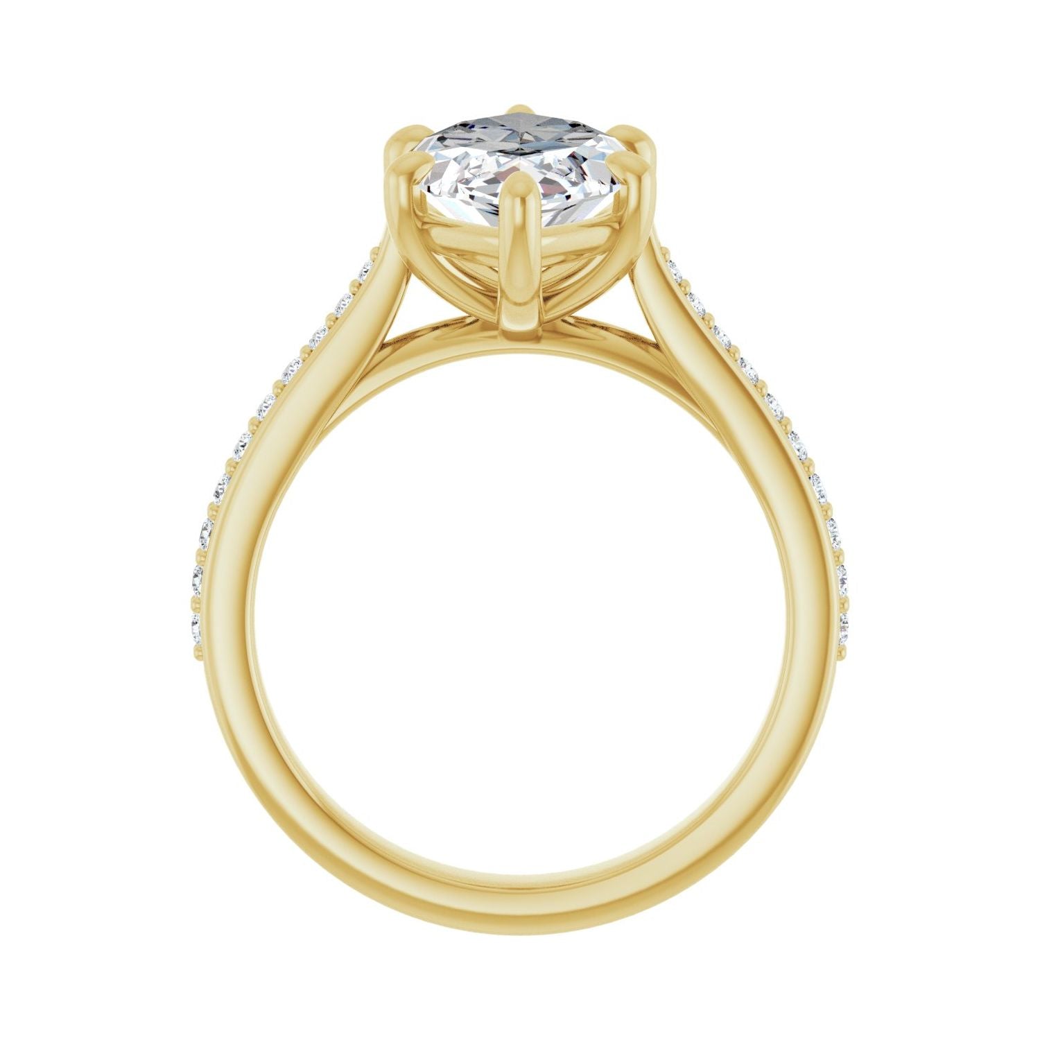 Marquise Engagement Ring | Metal Type=14K Yellow Gold | Center Stone Size=3 CT | Image 2