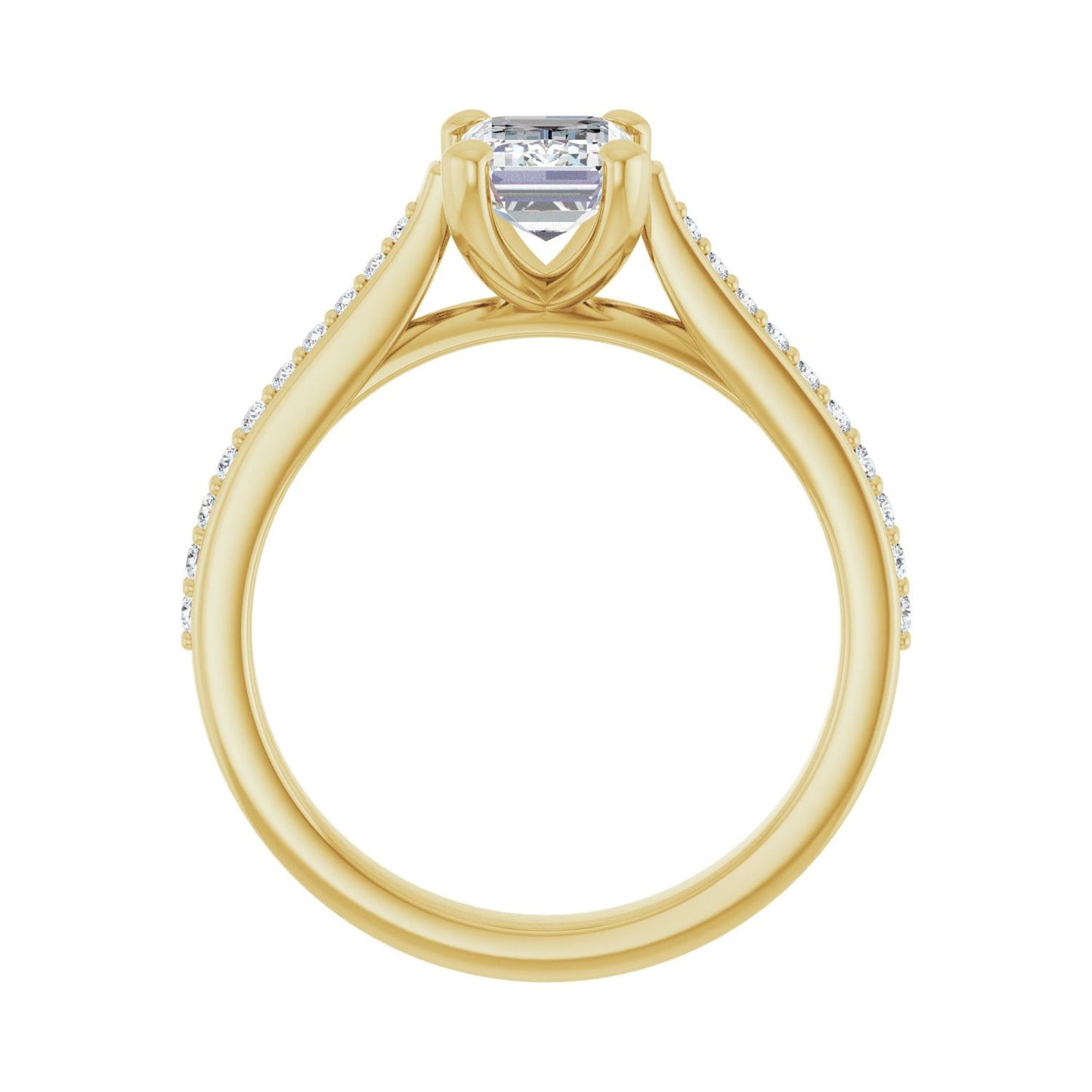 Emerald Engagement Ring | Metal Type=14K Yellow Gold | Center Stone Size=1.5 CT | Image 2