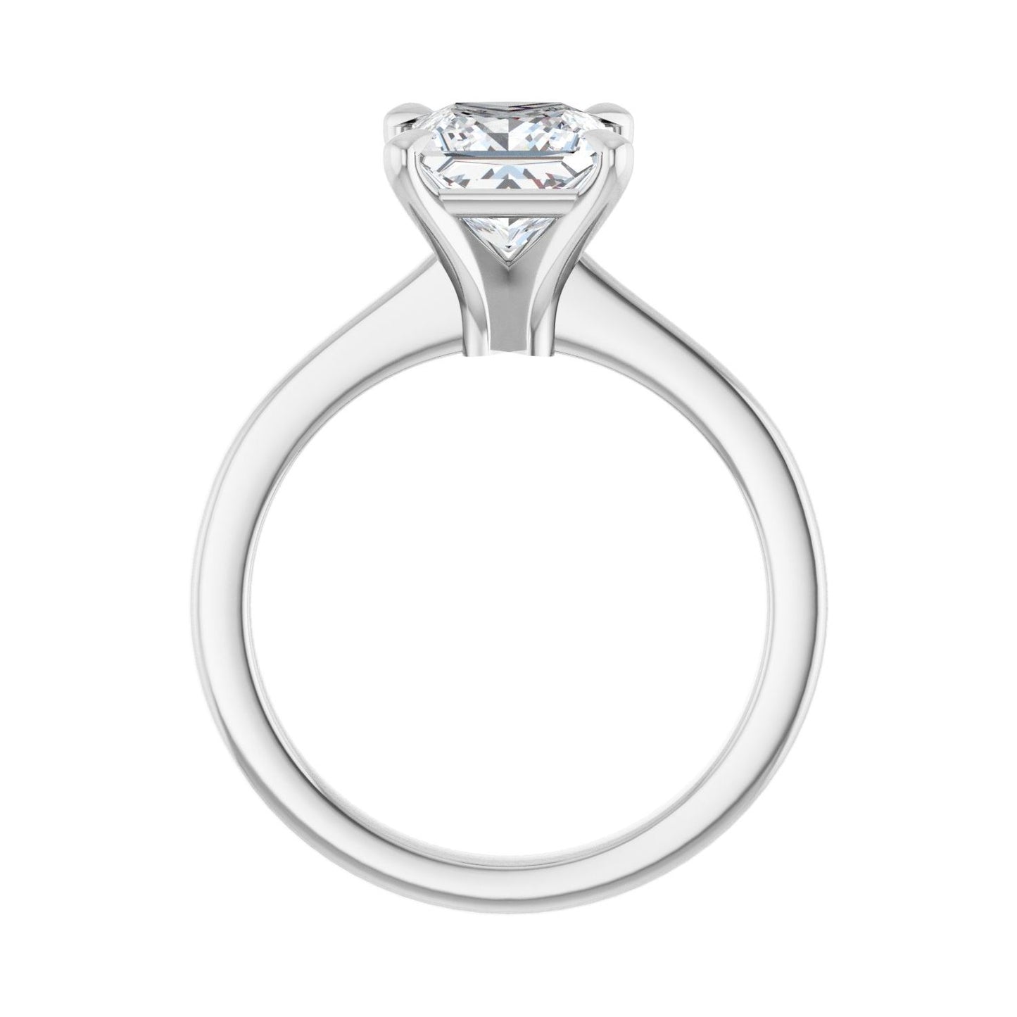 Square Claw-Prong Engagement Ring | Metal Type=14K White Gold | Center Stone Size=1.5 CT | Image 2
