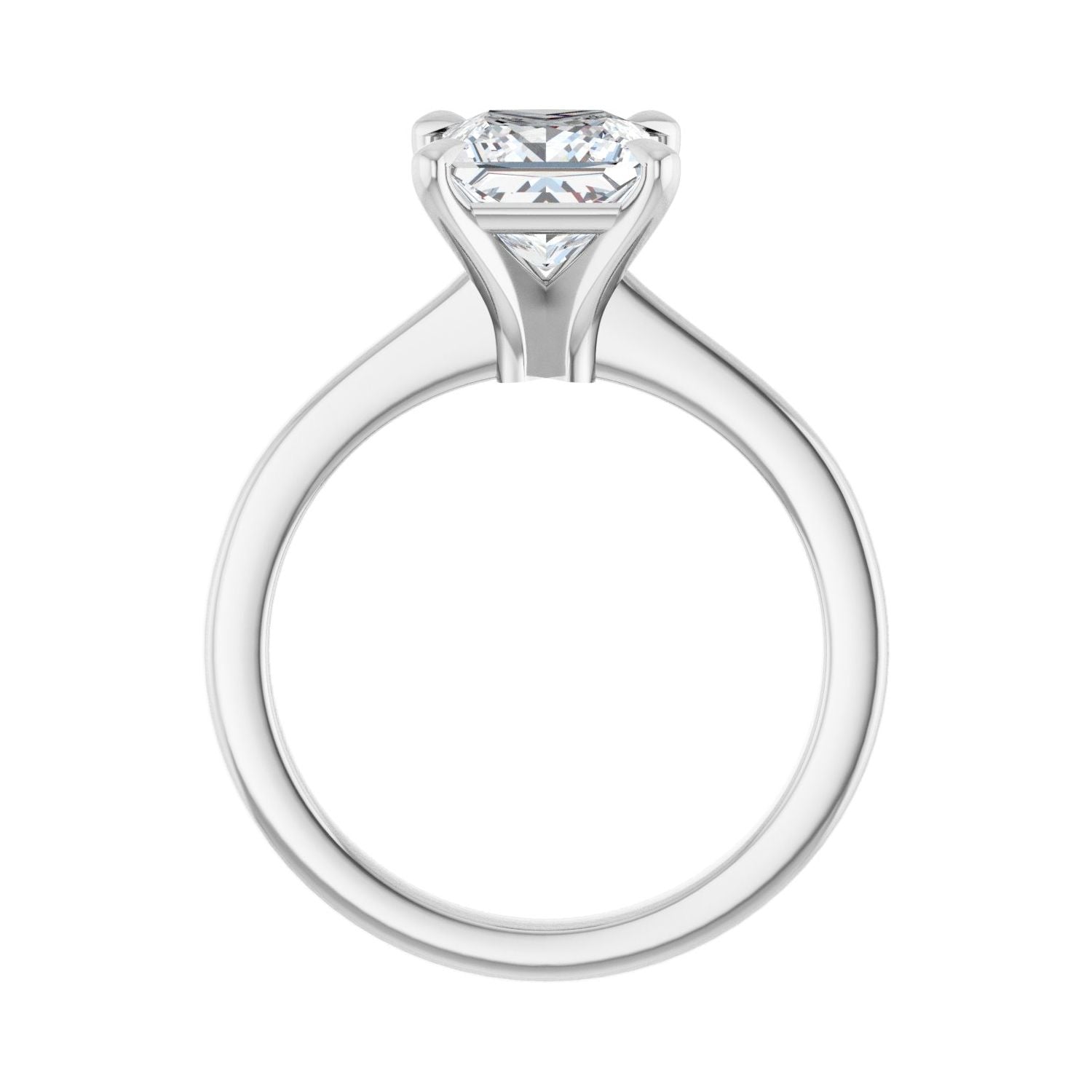 Square Claw-Prong Engagement Ring | Metal Type=14K White Gold | Center Stone Size=1.5 CT | Image 2