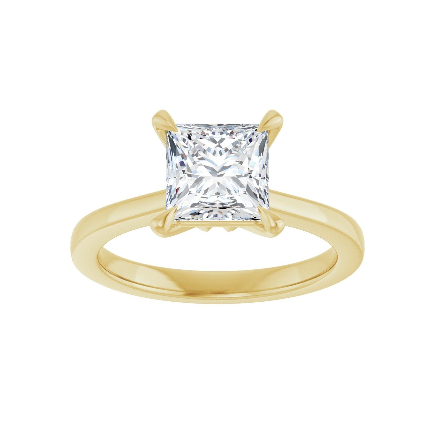 Square Claw-Prong Engagement Ring | Metal Type=14K Yellow Gold | Center Stone Size=1.5 CT | Image 3