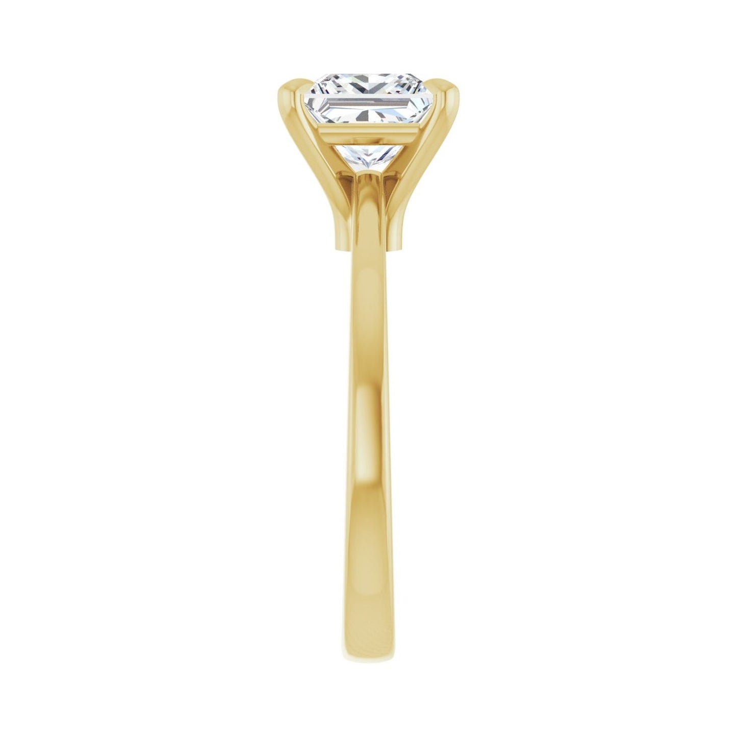 Square Claw-Prong Engagement Ring | Metal Type=14K Yellow Gold | Center Stone Size=1.5 CT | Image 4
