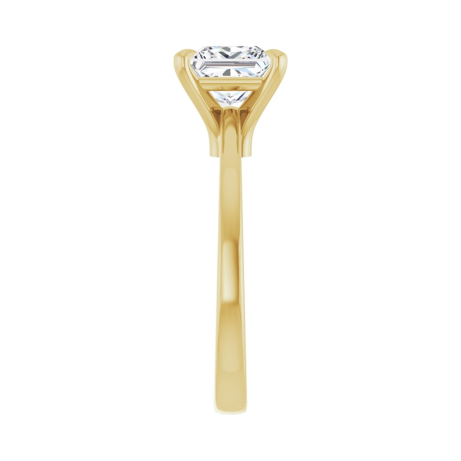 Square Claw-Prong Engagement Ring | Metal Type=14K Yellow Gold | Center Stone Size=1.5 CT | Image 4