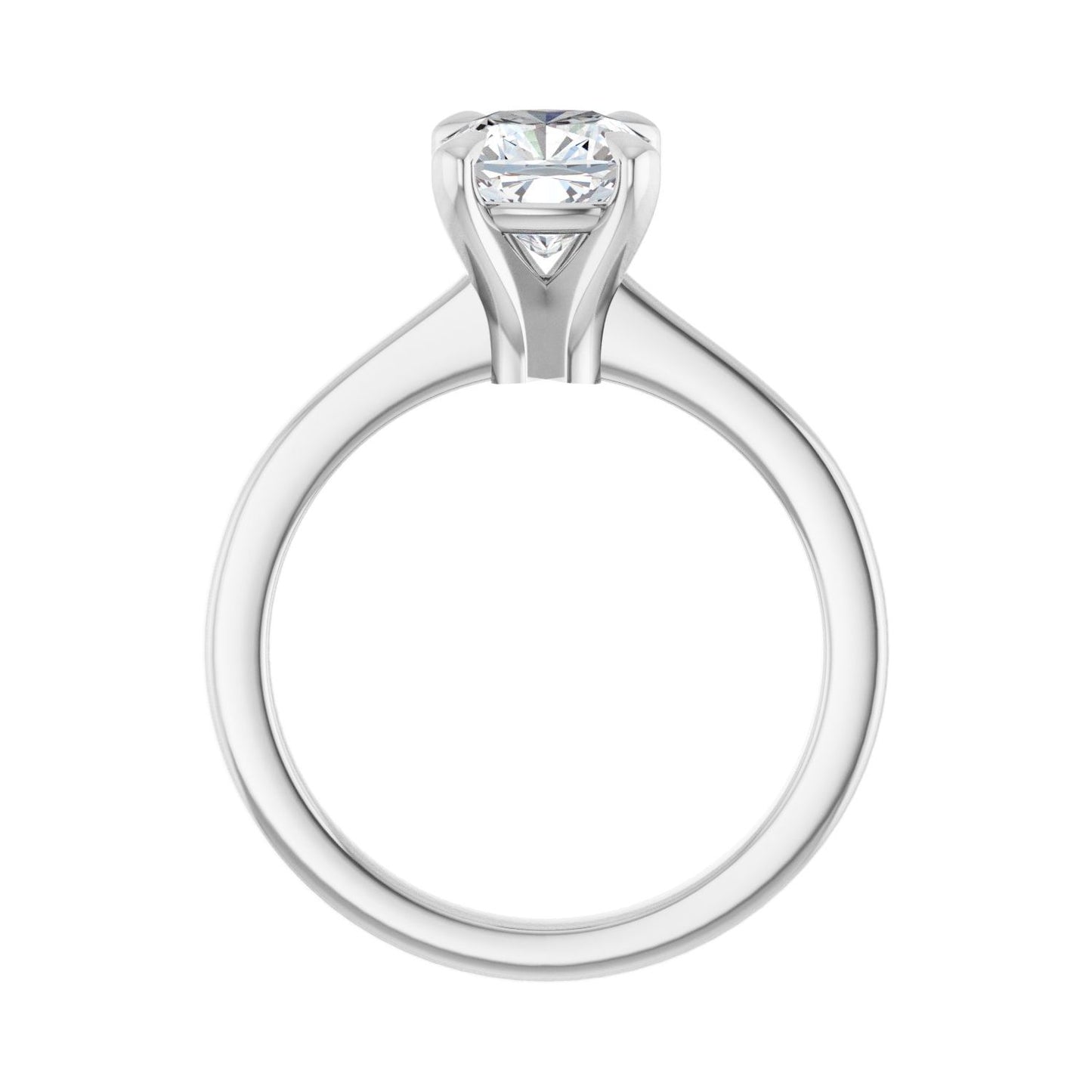 Cushion Claw-Prong Engagement Ring | Metal Type=14K White Gold | Center Stone Size=1.5 CT | Image 2