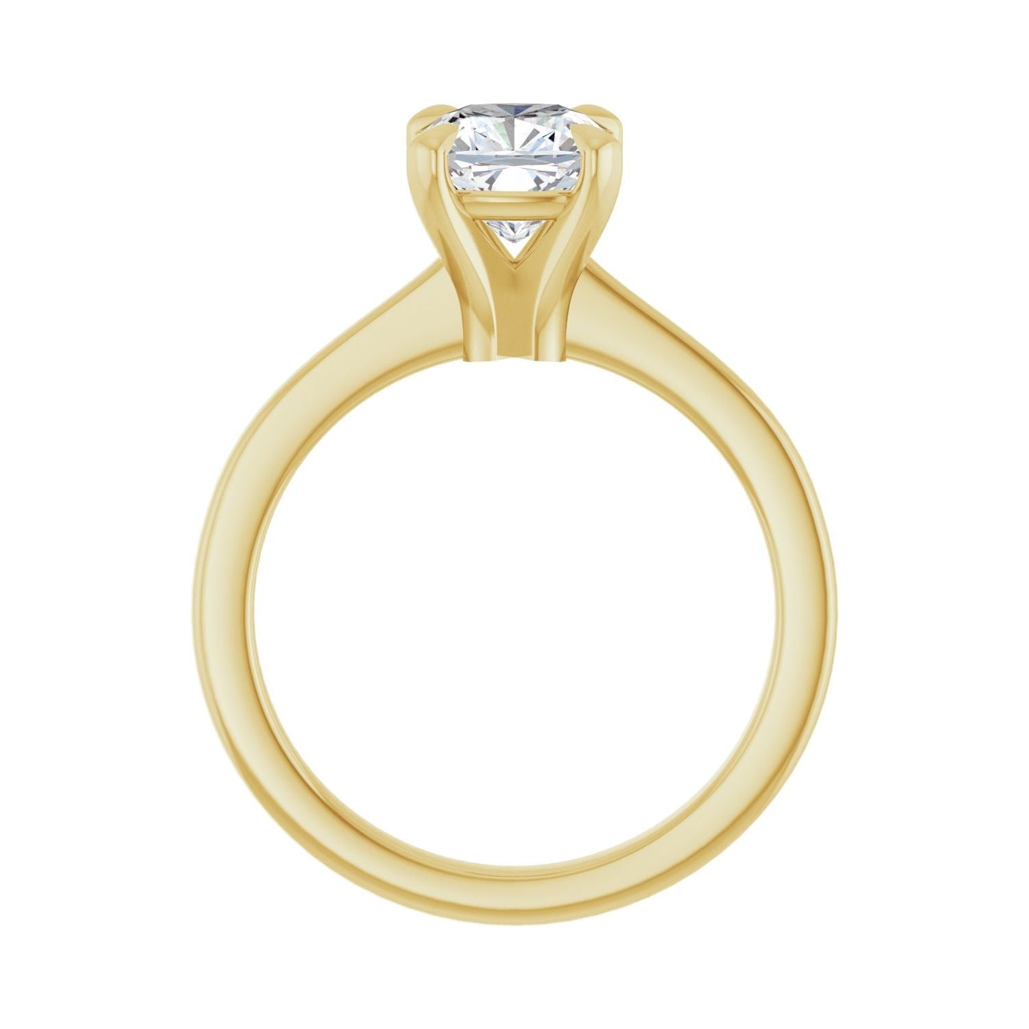 Cushion Claw-Prong Engagement Ring | Metal Type=14K Yellow Gold | Center Stone Size=1.5 CT | Image 2