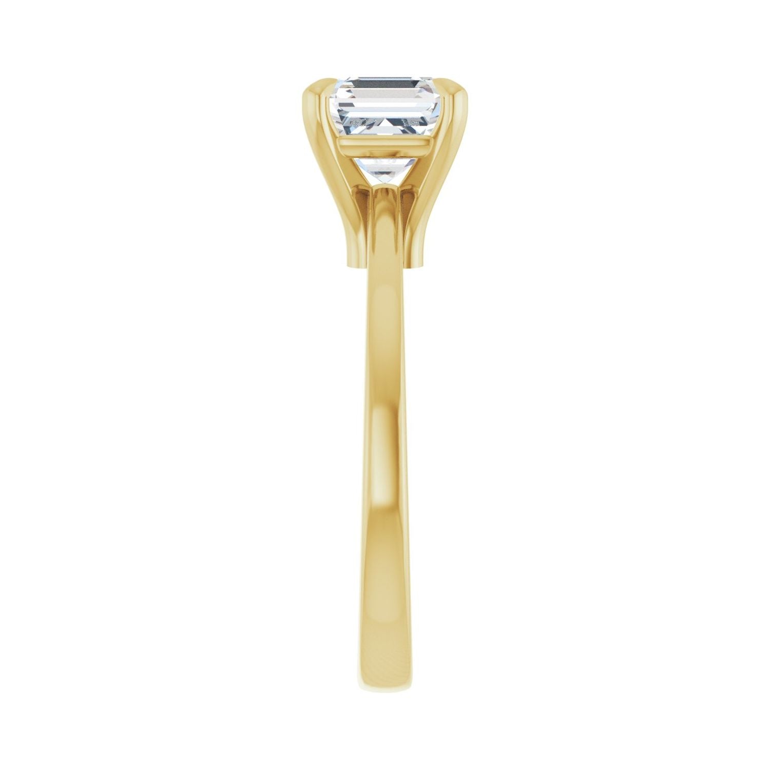 Asscher Claw-Prong Engagement Ring | Metal Type=14K Yellow Gold | Center Stone Size=1.5 CT | Image 4