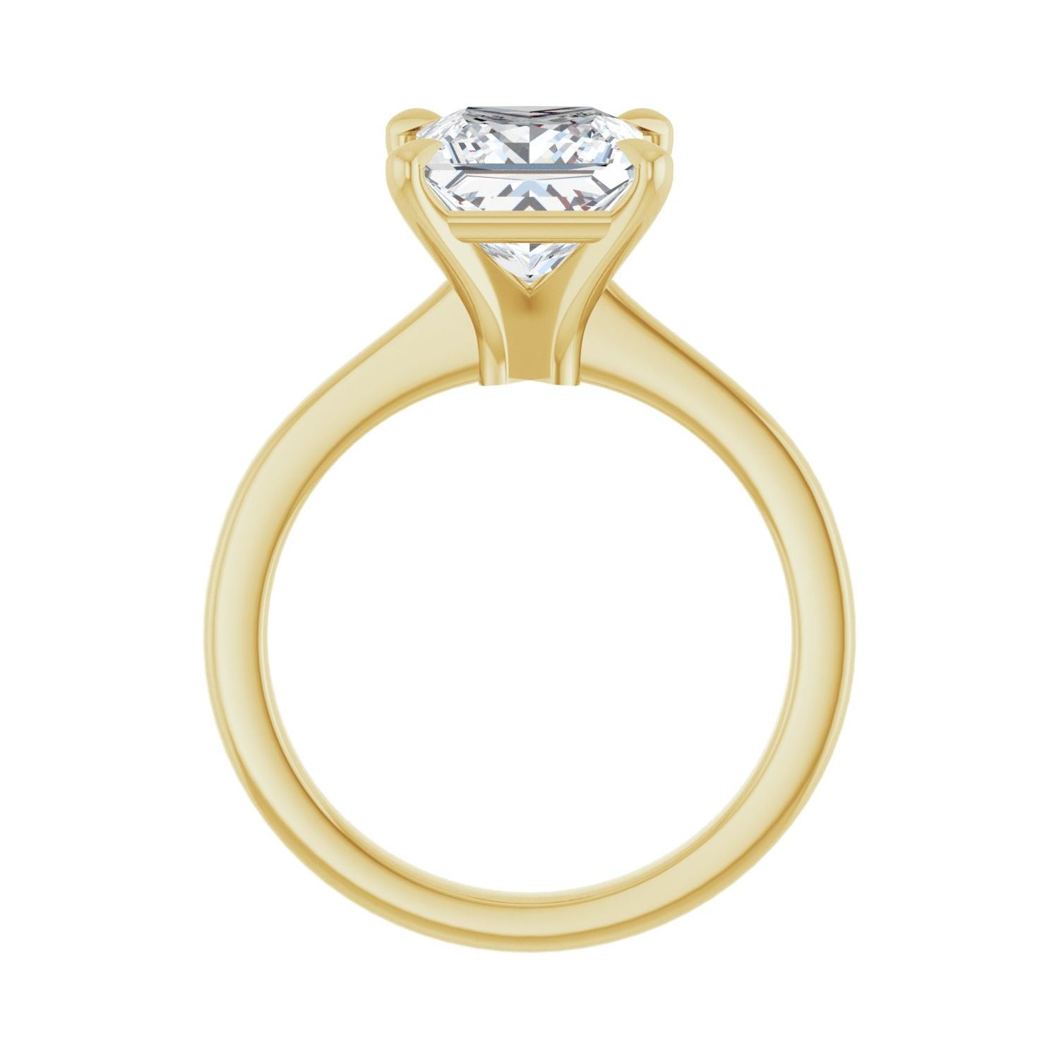 Square Claw-Prong Engagement Ring | Metal Type=14K Yellow Gold | Center Stone Size=2.5 CT | Image 2
