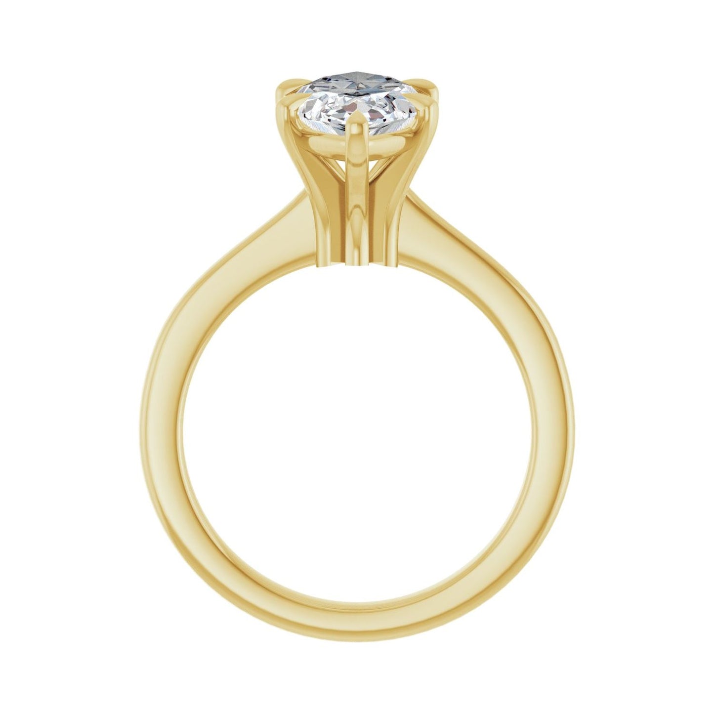 Marquise Claw-Prong Engagement Ring | Metal Type=14K Yellow Gold | Center Stone Size=2.5 CT | Image 2
