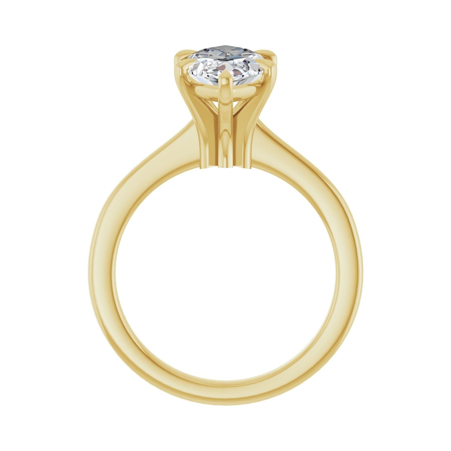 Marquise Claw-Prong Engagement Ring | Metal Type=14K Yellow Gold | Center Stone Size=2.5 CT | Image 2