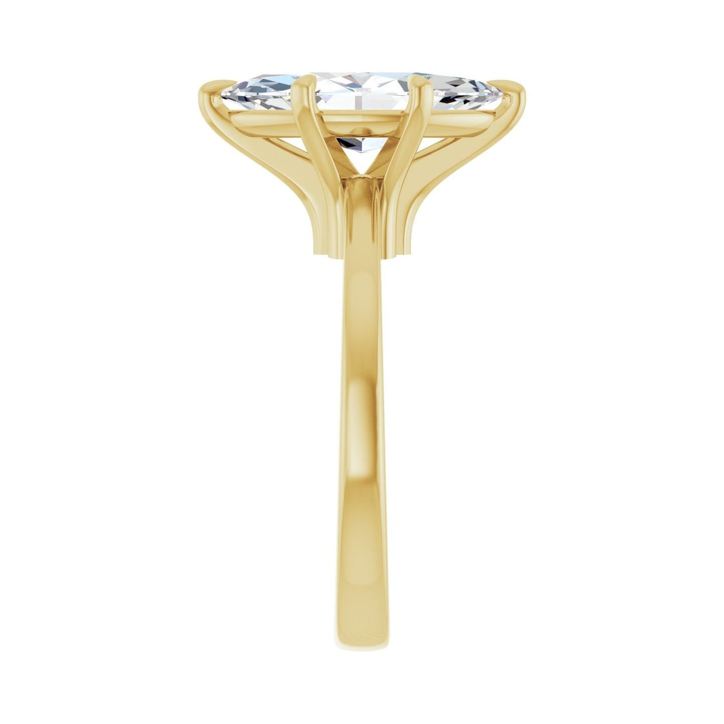Marquise Claw-Prong Engagement Ring | Metal Type=14K Yellow Gold | Center Stone Size=2.5 CT | Image 4