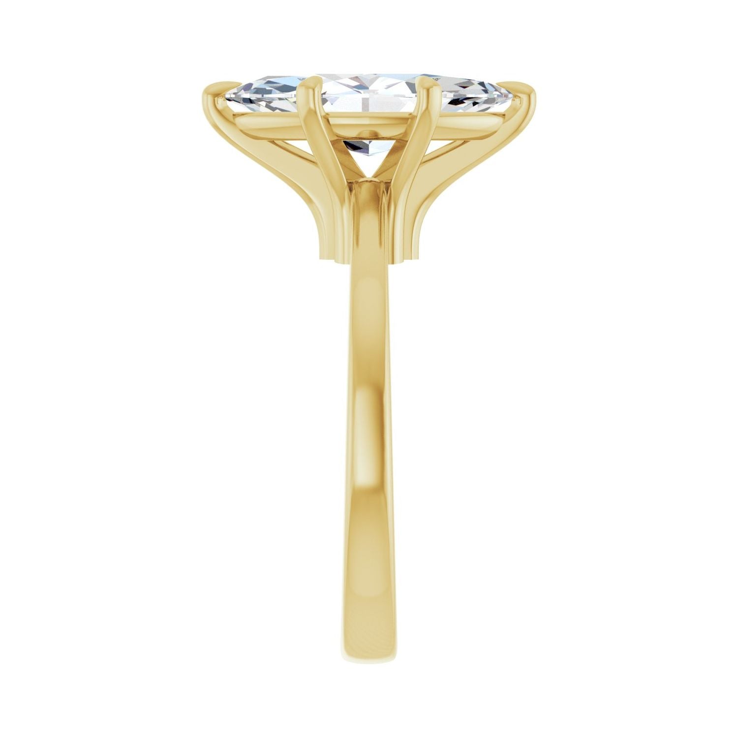 Marquise Claw-Prong Engagement Ring | Metal Type=14K Yellow Gold | Center Stone Size=2.5 CT | Image 4