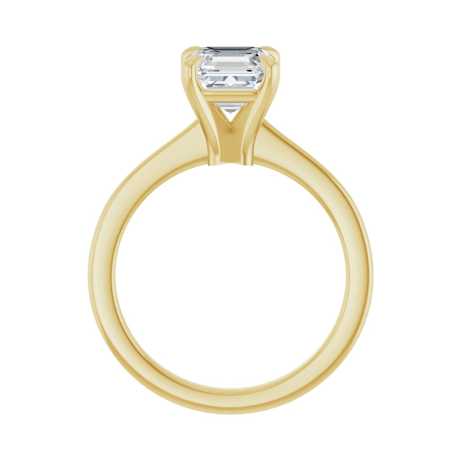Asscher Claw-Prong Engagement Ring | Metal Type=14K Yellow Gold | Center Stone Size=1.5 CT | Image 2