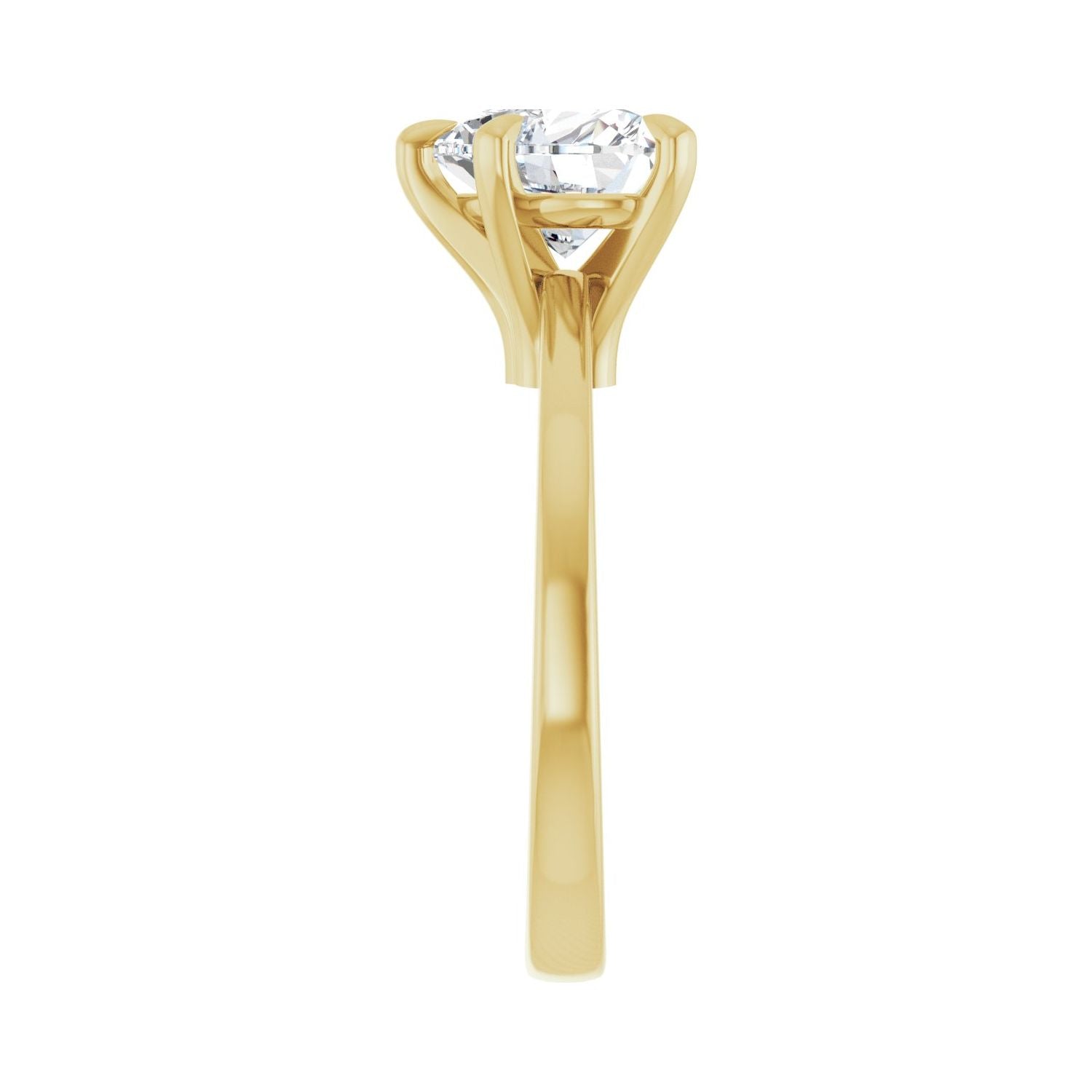 Heart Claw-Prong Engagement Ring | Metal Type=14K Yellow Gold | Center Stone Size=1.5 CT | Image 4