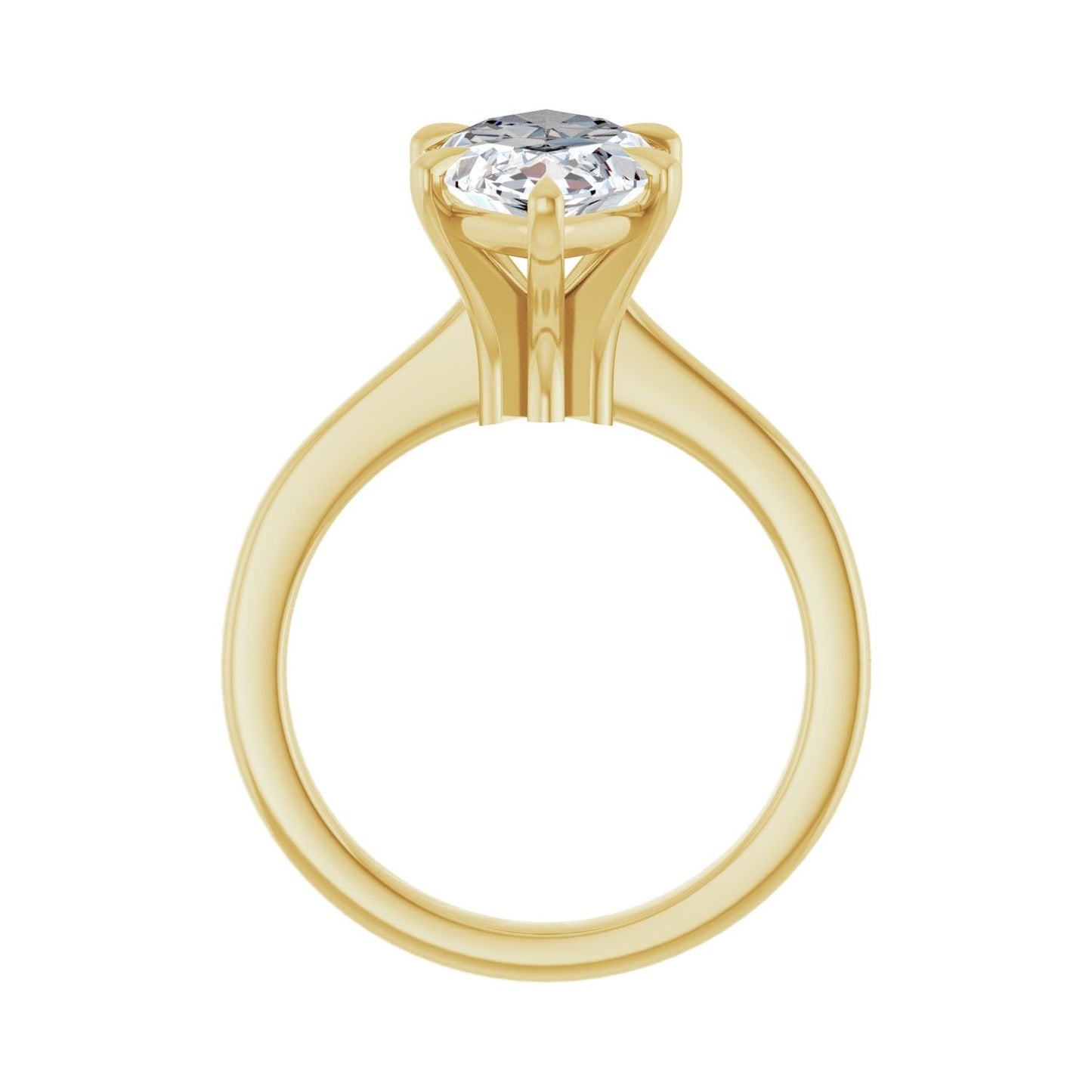 Marquise Claw-Prong Engagement Ring | Metal Type=14K Yellow Gold | Center Stone Size=3 CT | Image 2